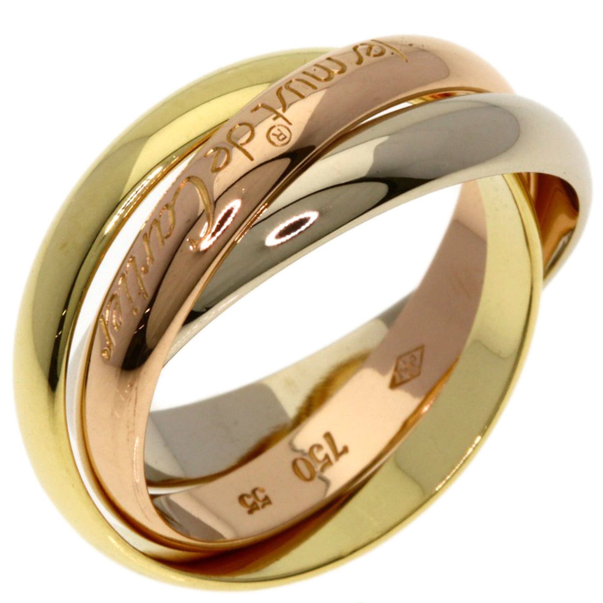 Cartier Cartier Trinity #55 Ring - 18K Yellow Gold/18K White Pink Gold Women's CARTIER Size ONE SIZE - 2 Thumbnail