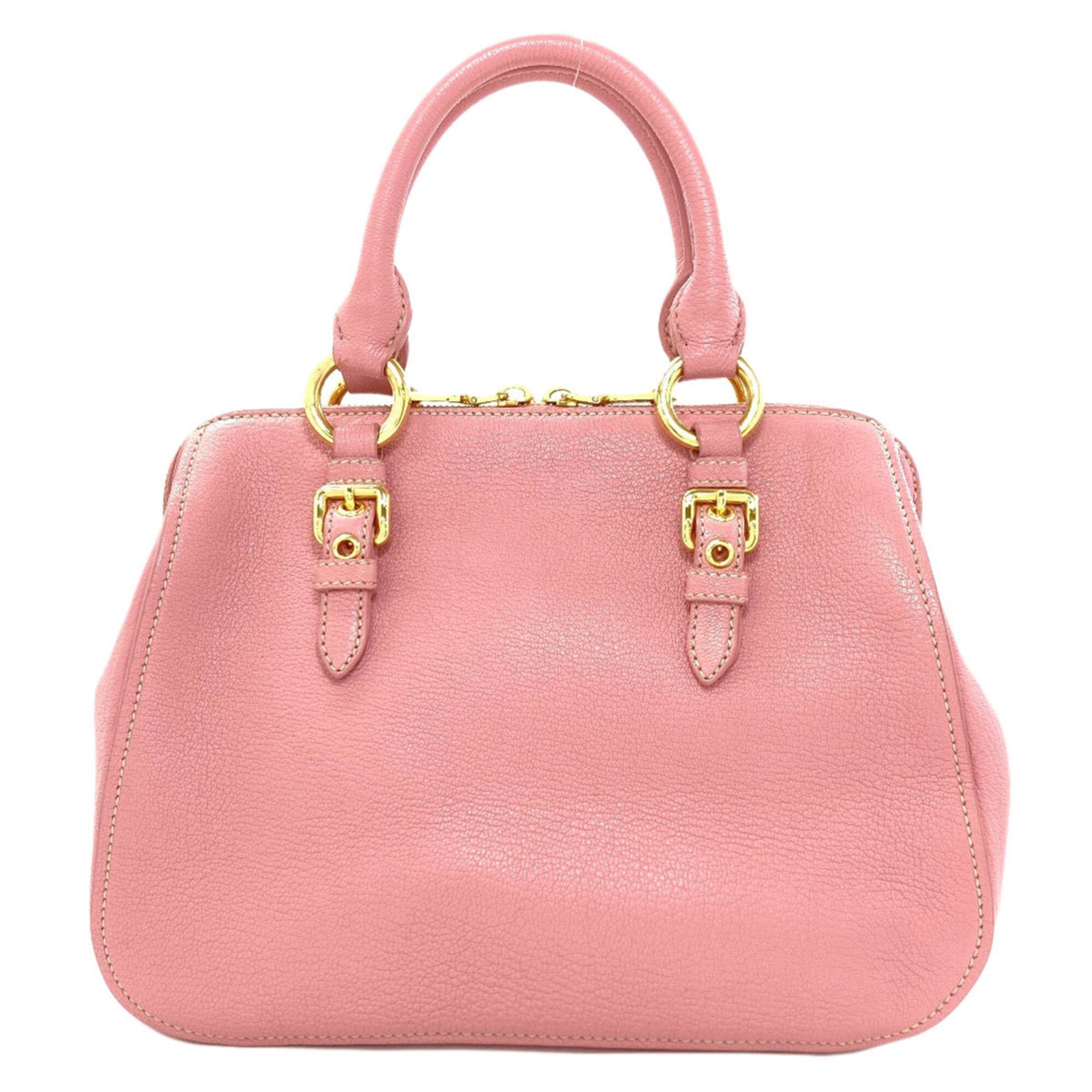 Miu Miu Miu Miu Miu Madras 2-Way Leather Handbag for Women Size ONE SIZE - 2 Thumbnail