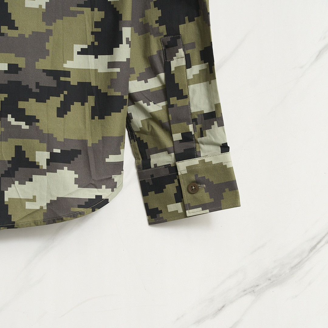 Givenchy Givenchy Men's Camouflage Collared Shirt Size US XXS / EU 40 - 6 Thumbnail