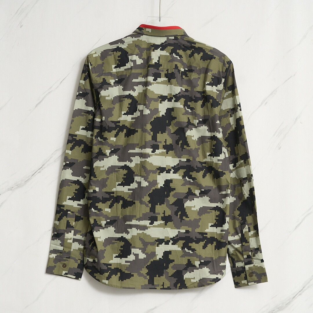 Givenchy Givenchy Men's Camouflage Collared Shirt Size US XXS / EU 40 - 4 Thumbnail