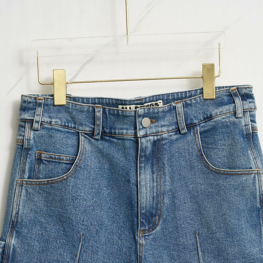 Allsaints All beings Men's Washed Denim Shorts Size US 28 / EU 44 - 2 Thumbnail