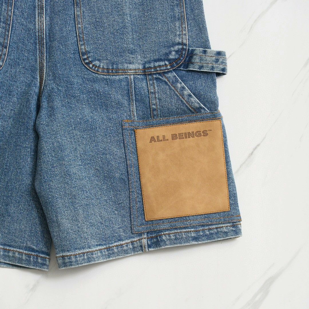 Allsaints All beings Men's Washed Denim Shorts Size US 28 / EU 44 - 5 Thumbnail