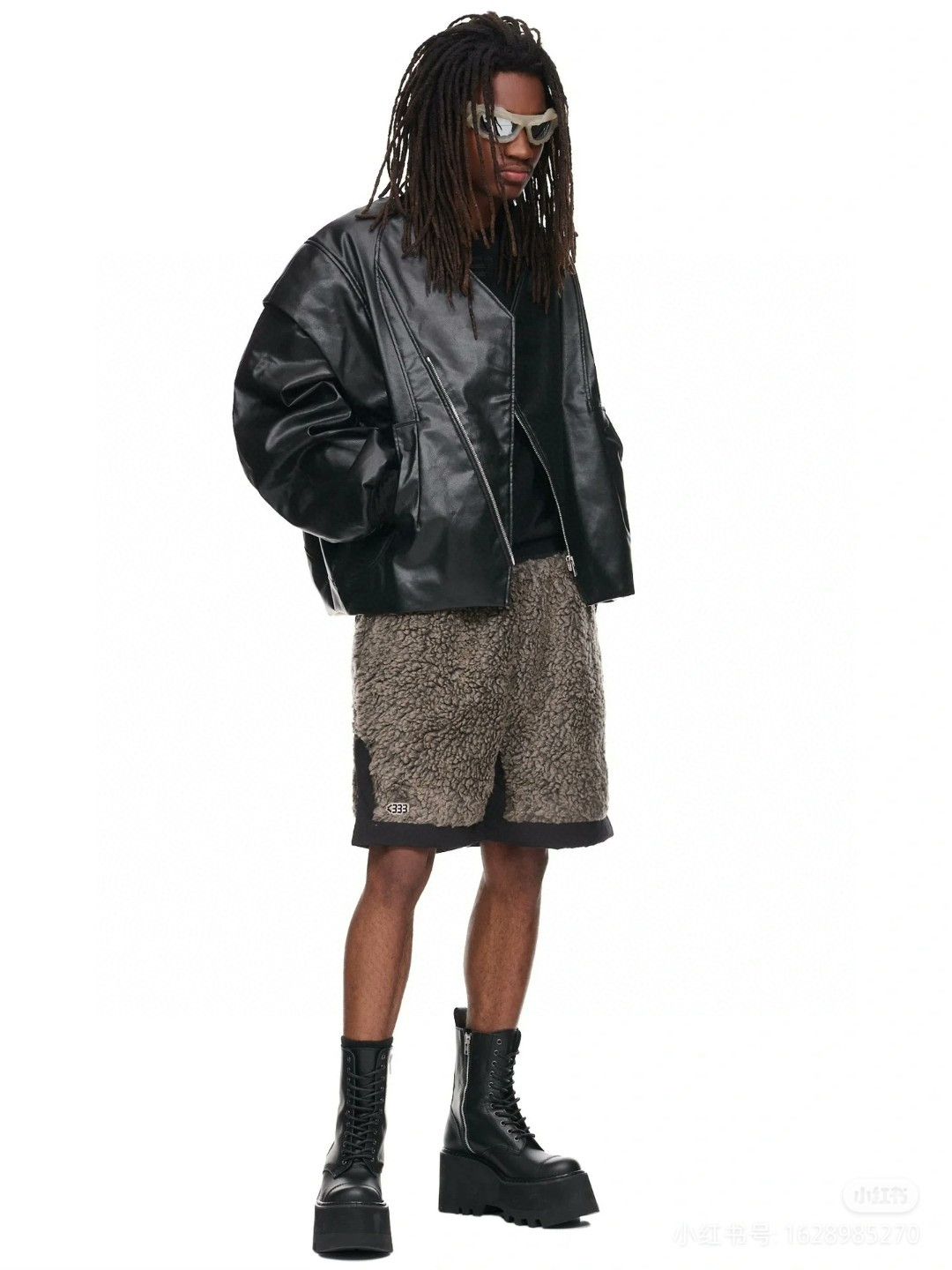 NAMESAKE Namesake Men's Plush Patchwork Shorts Size US 30 / EU 46 - 8 Thumbnail