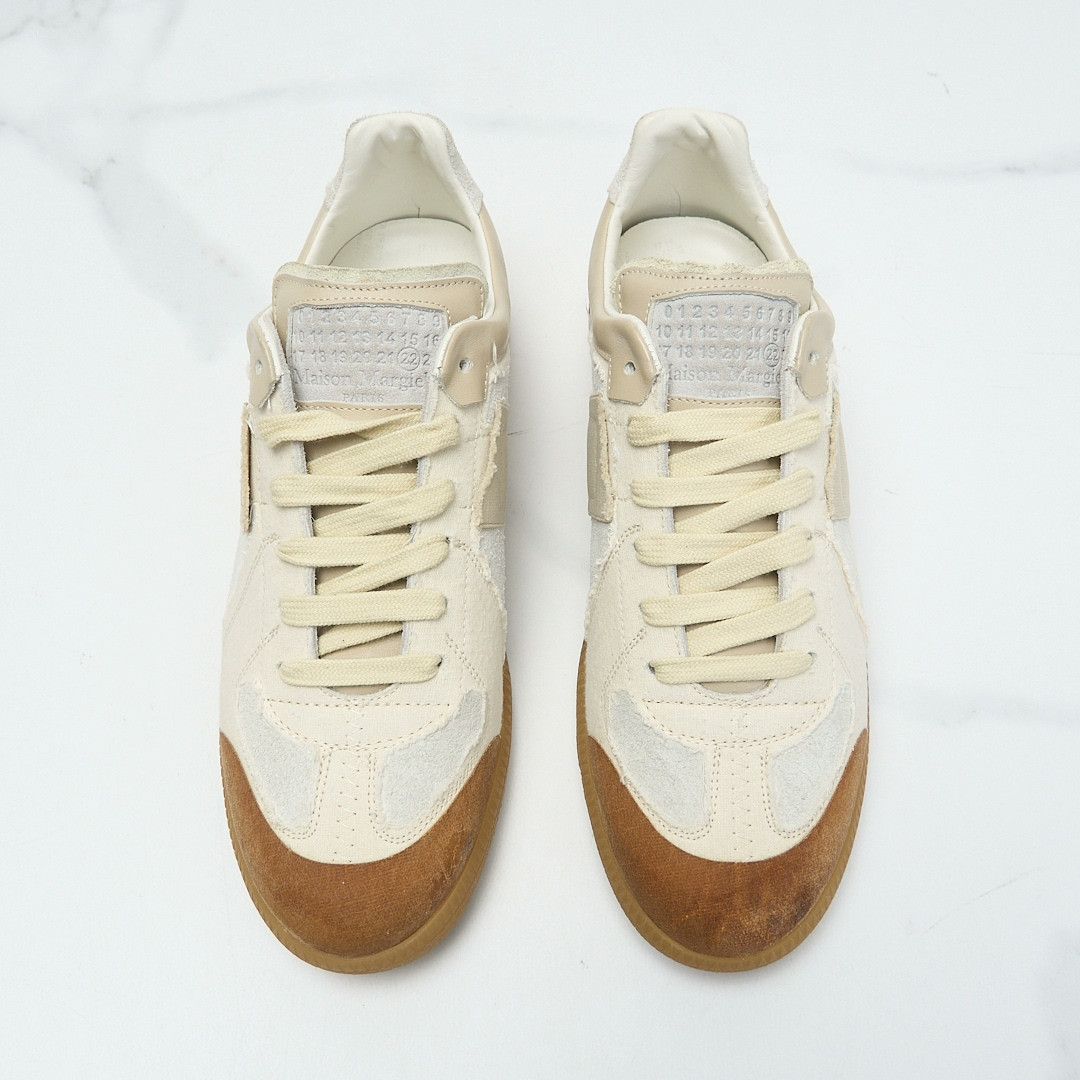 Maison Margiela Maison Margiela Men's Color-Block Frayed Trainers Size US 8 / EU 41 - 3 Thumbnail