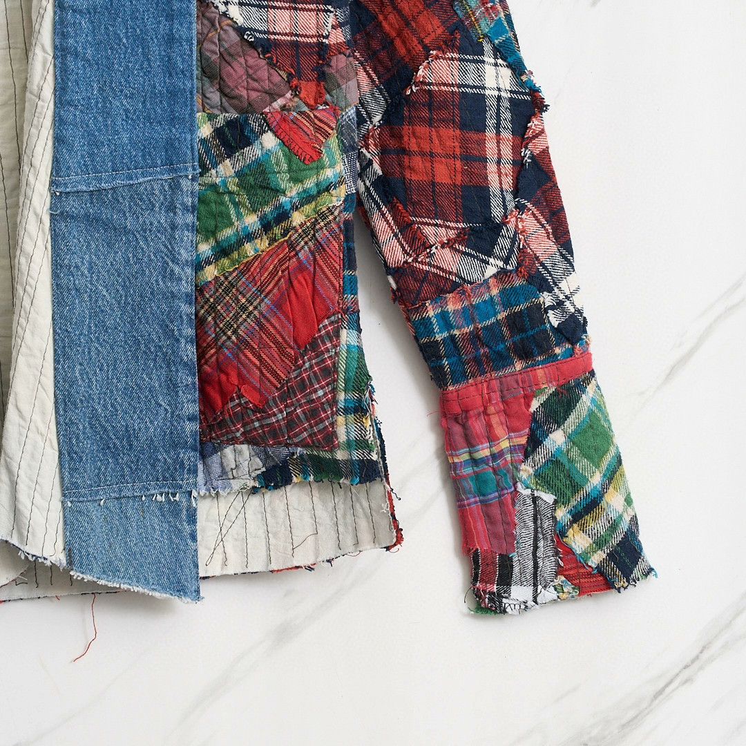 Greg Lauren Greg Lauren Men's Plaid Patchwork Cardigan Size US M / EU 48-50 / 2 - 3 Thumbnail