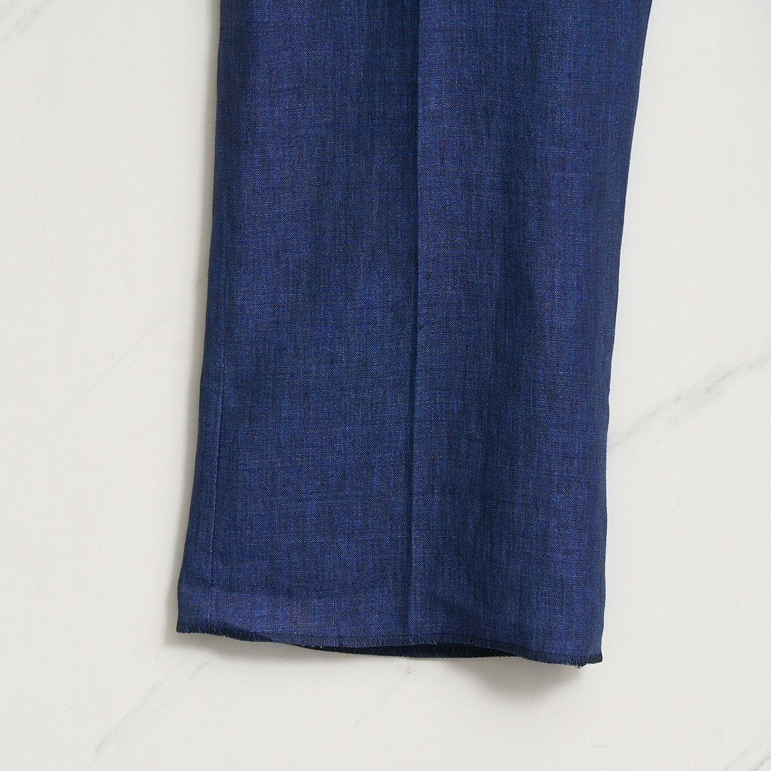 Ermenegildo Zegna ZEGNA Men's Royal Blue Linen Casual Pants Size US 28 / EU 44 - 3 Thumbnail
