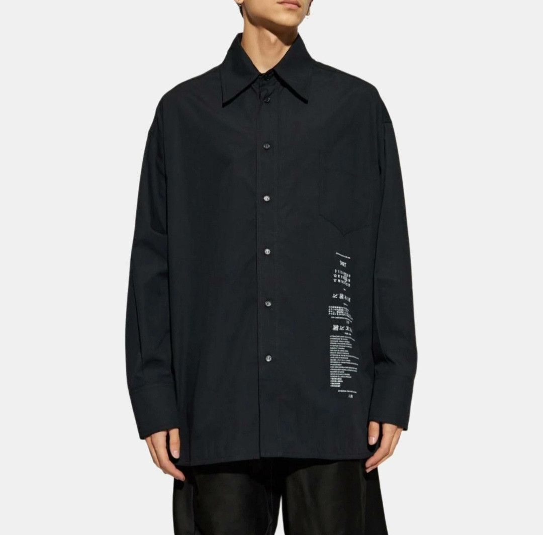 MM6 MM6 Men's Slogan Cotton Long-Sleeve Shirt Size US S / EU 44-46 / 1 - 8 Thumbnail