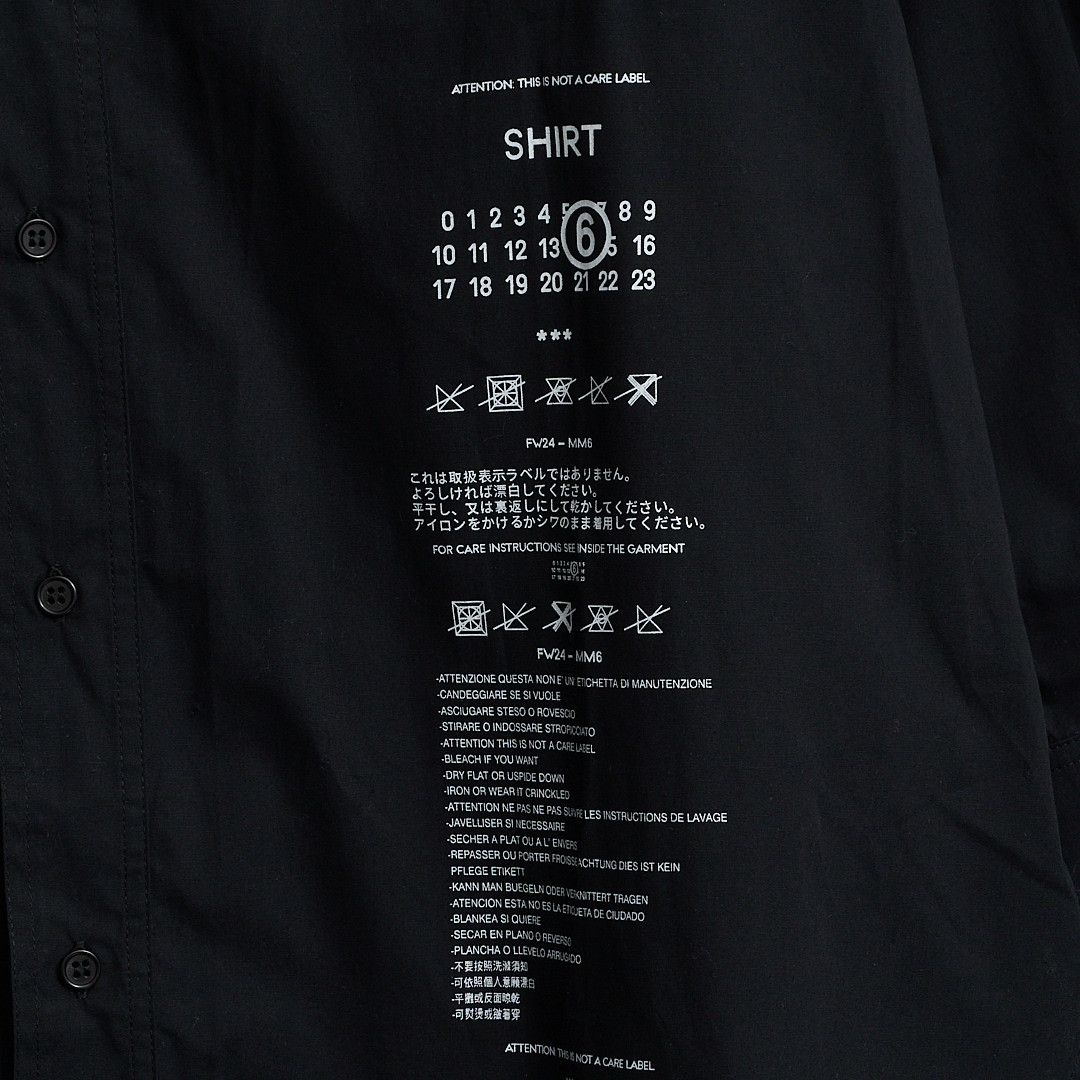 MM6 MM6 Men's Slogan Cotton Long-Sleeve Shirt Size US S / EU 44-46 / 1 - 3 Thumbnail