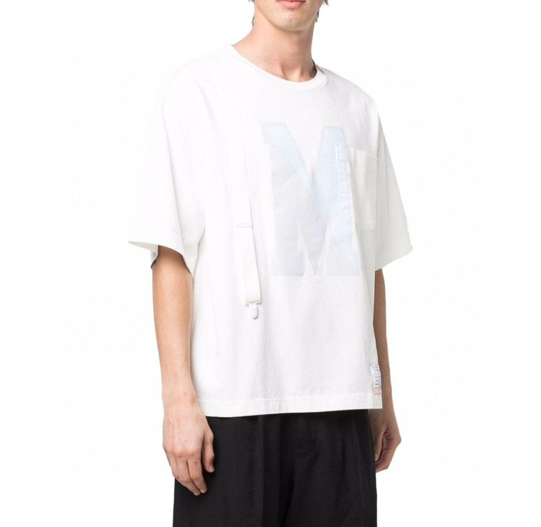 Maison MIHARA YASUHIRO Mihara Yasuhiro Men's Ribbon Letter Print T-Shirt Size US M / EU 48-50 / 2 - 8 Thumbnail
