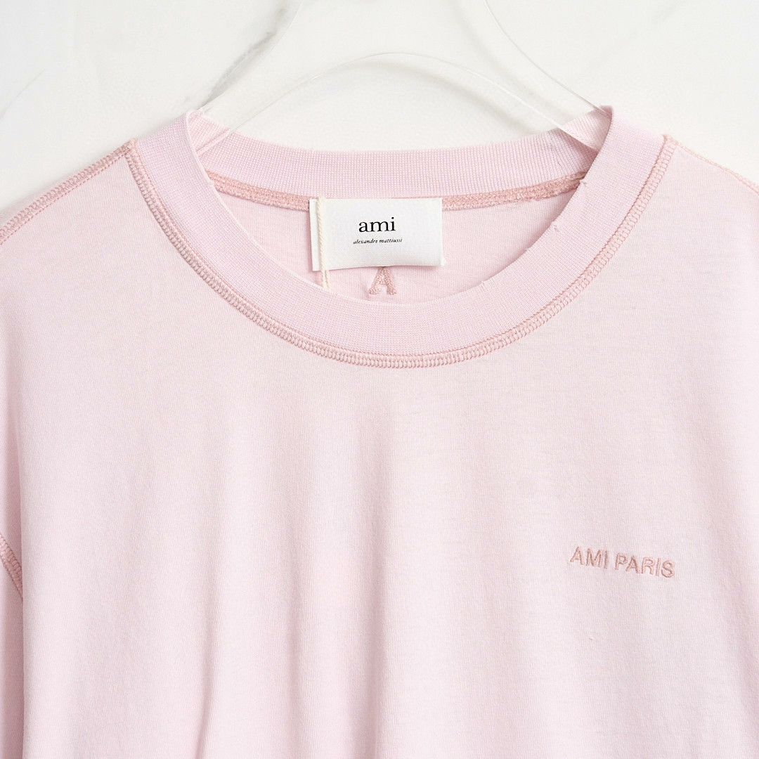 AMI Ami Paris Men's Letter Embroidery Solid T-shirt Size US M / EU 48-50 / 2 - 3 Thumbnail