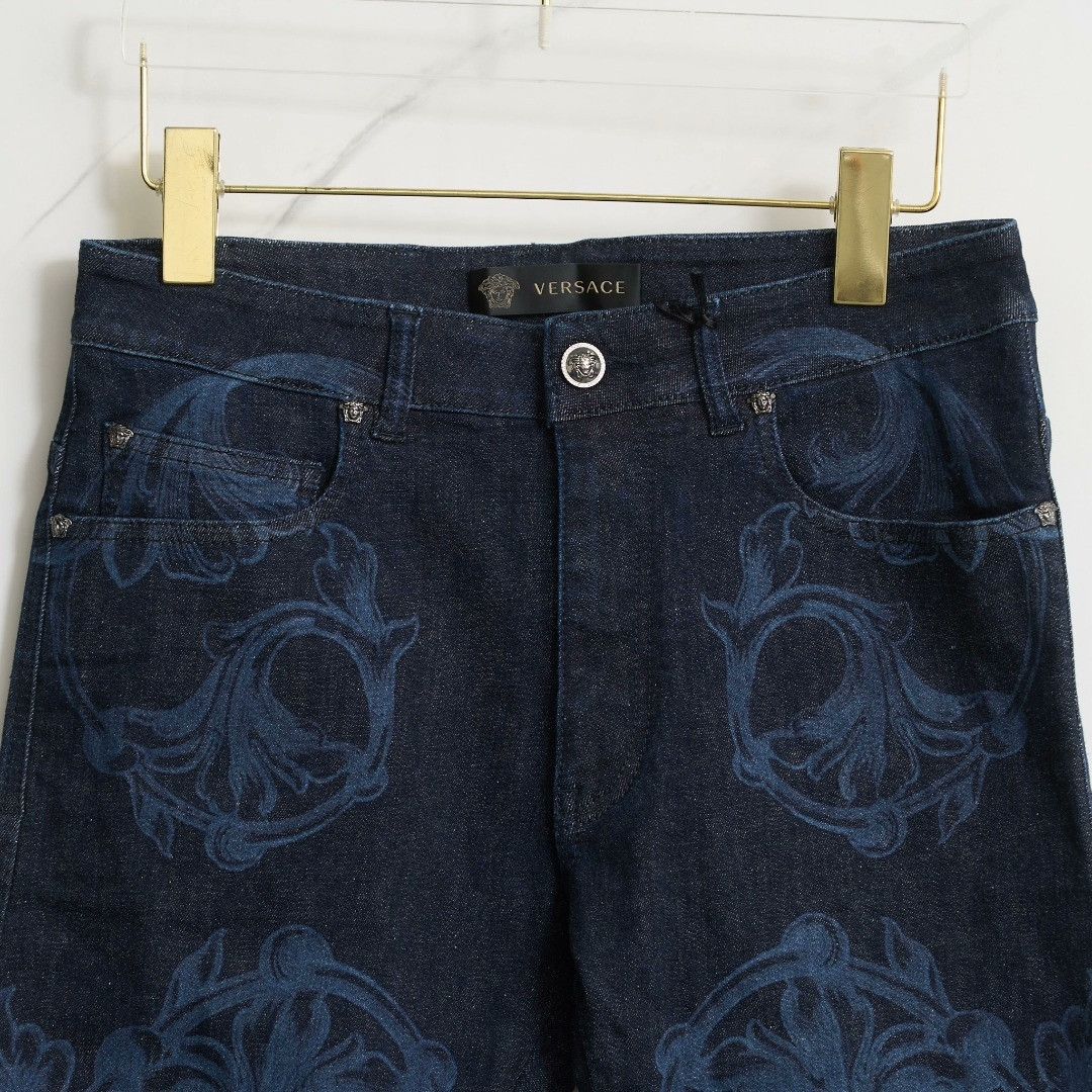 Versace Versace Men's Baroque Print Jeans Size US 30 / EU 46 - 2 Thumbnail