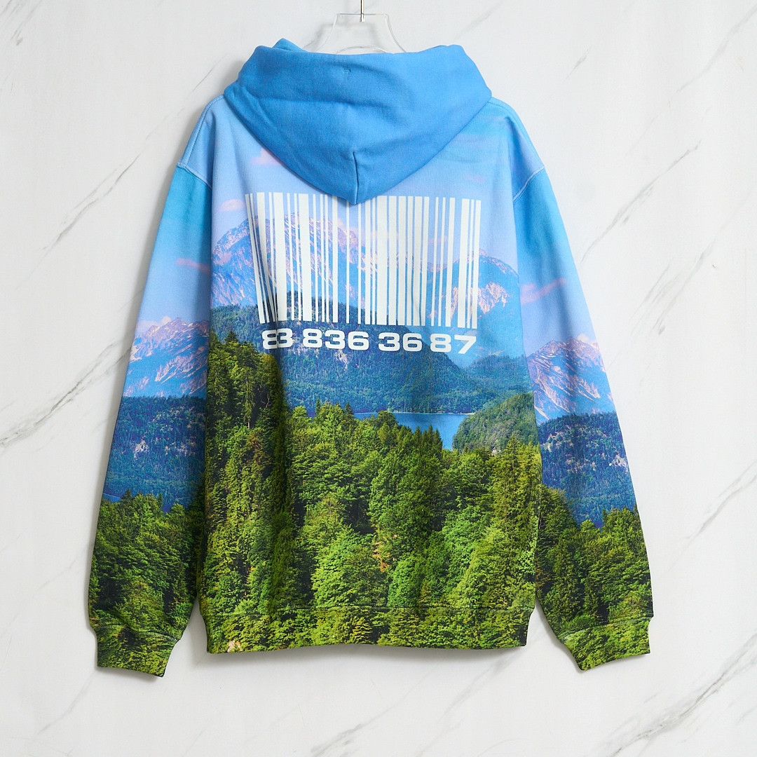Vetements Vetements Men's Landscape Print Hoodie Size US M / EU 48-50 / 2 - 2 Thumbnail