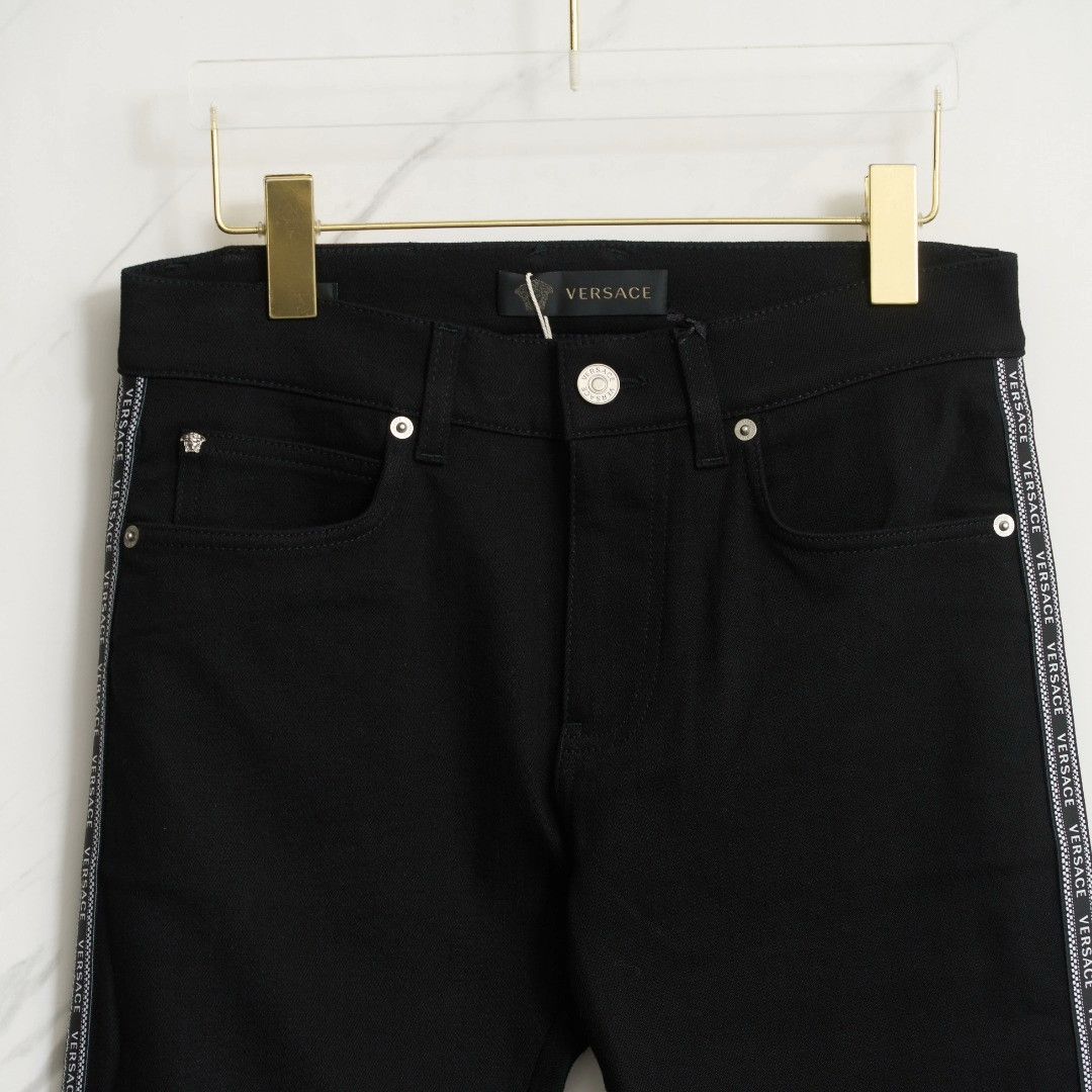 Versace Versace Men's Logo Side Stripe Jeans Size US 29 - 2 Thumbnail