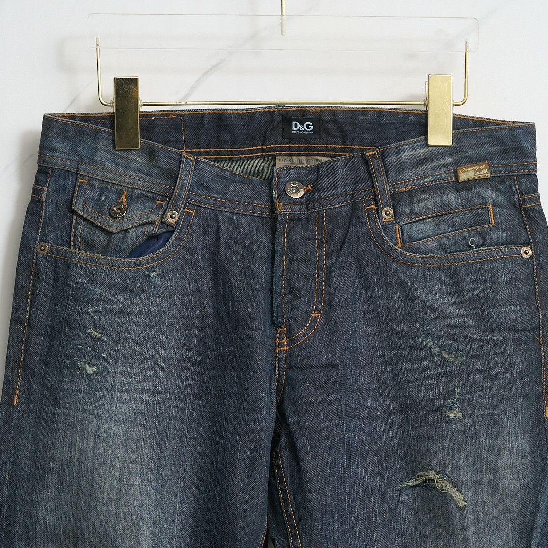 Dolce & Gabbana D&G Men's Distressed Straight Jeans Size US 30 / EU 46 - 2 Thumbnail