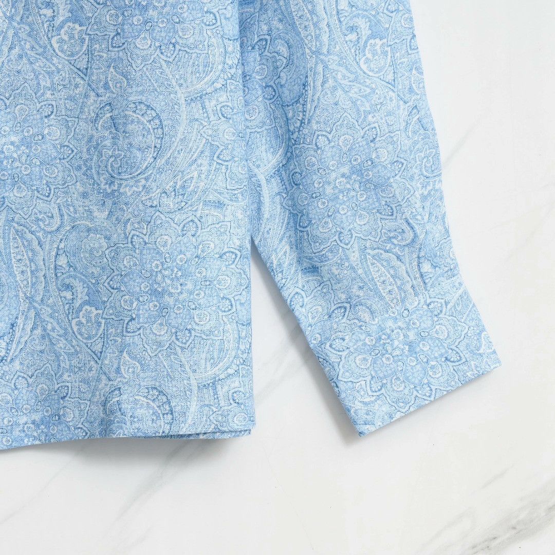 Brunello Cucinelli Brunello Cucinelli Men's Patterned Print Shirt Size US M / EU 48-50 / 2 - 3 Thumbnail