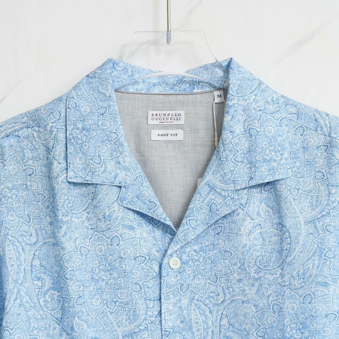 Brunello Cucinelli Brunello Cucinelli Men's Patterned Print Shirt Size US M / EU 48-50 / 2 - 2 Thumbnail