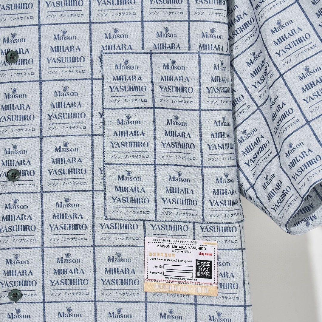 Maison MIHARA YASUHIRO Mihara Yasuhiro Men's All-Over Logo Shirt Size US S / EU 44-46 / 1 - 4 Thumbnail