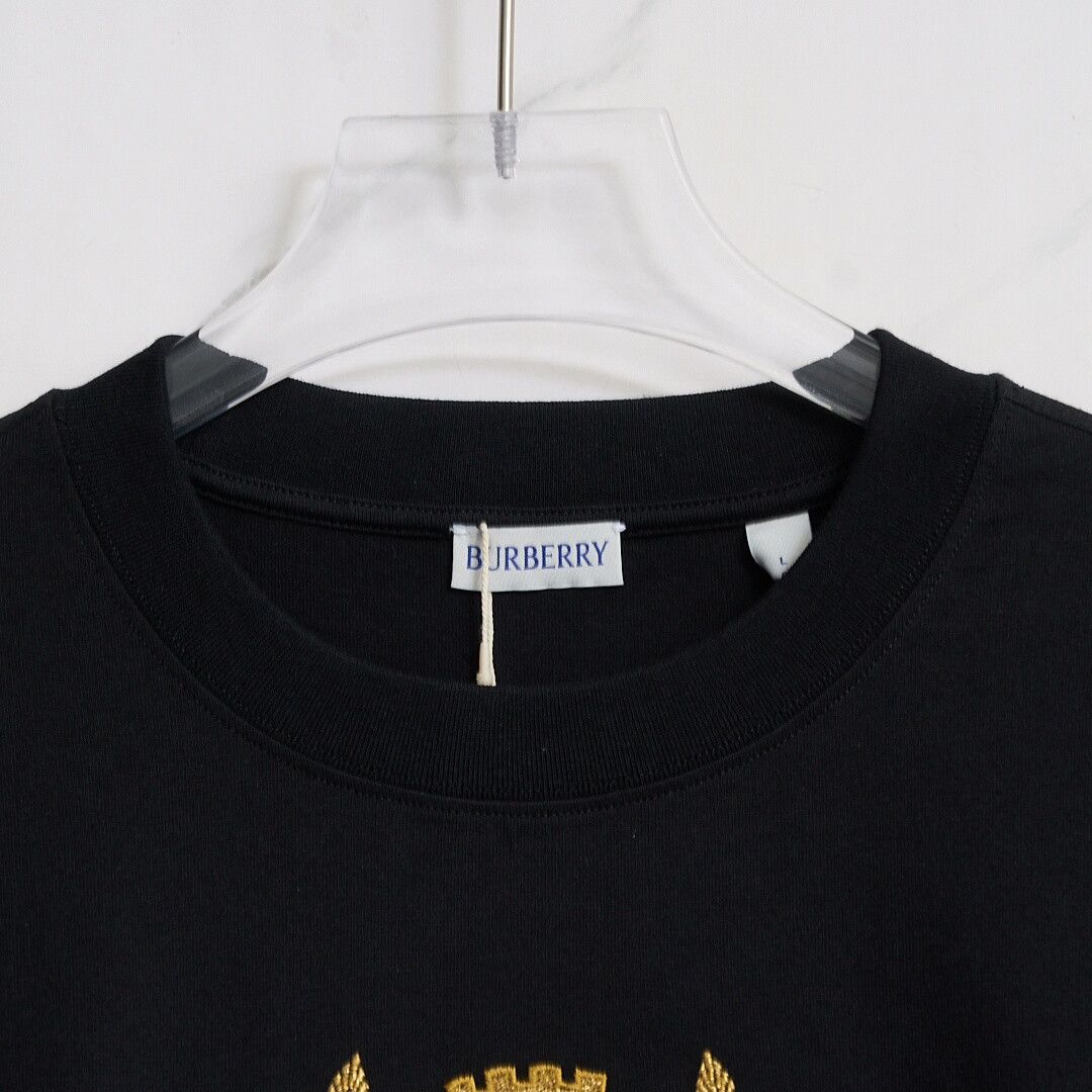 Burberry Burberry Men's Gold Thread Logo T-Shirt Size US M / EU 48-50 / 2 - 2 Thumbnail