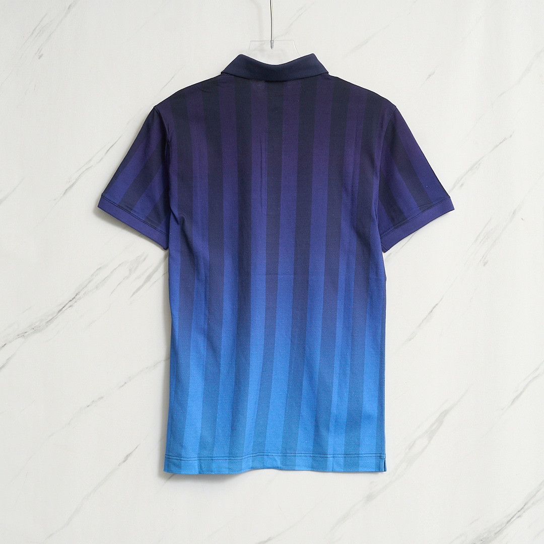 Fendi Fendi Men's Gradient Stripe Polo Size US M / EU 48-50 / 2 - 5 Thumbnail
