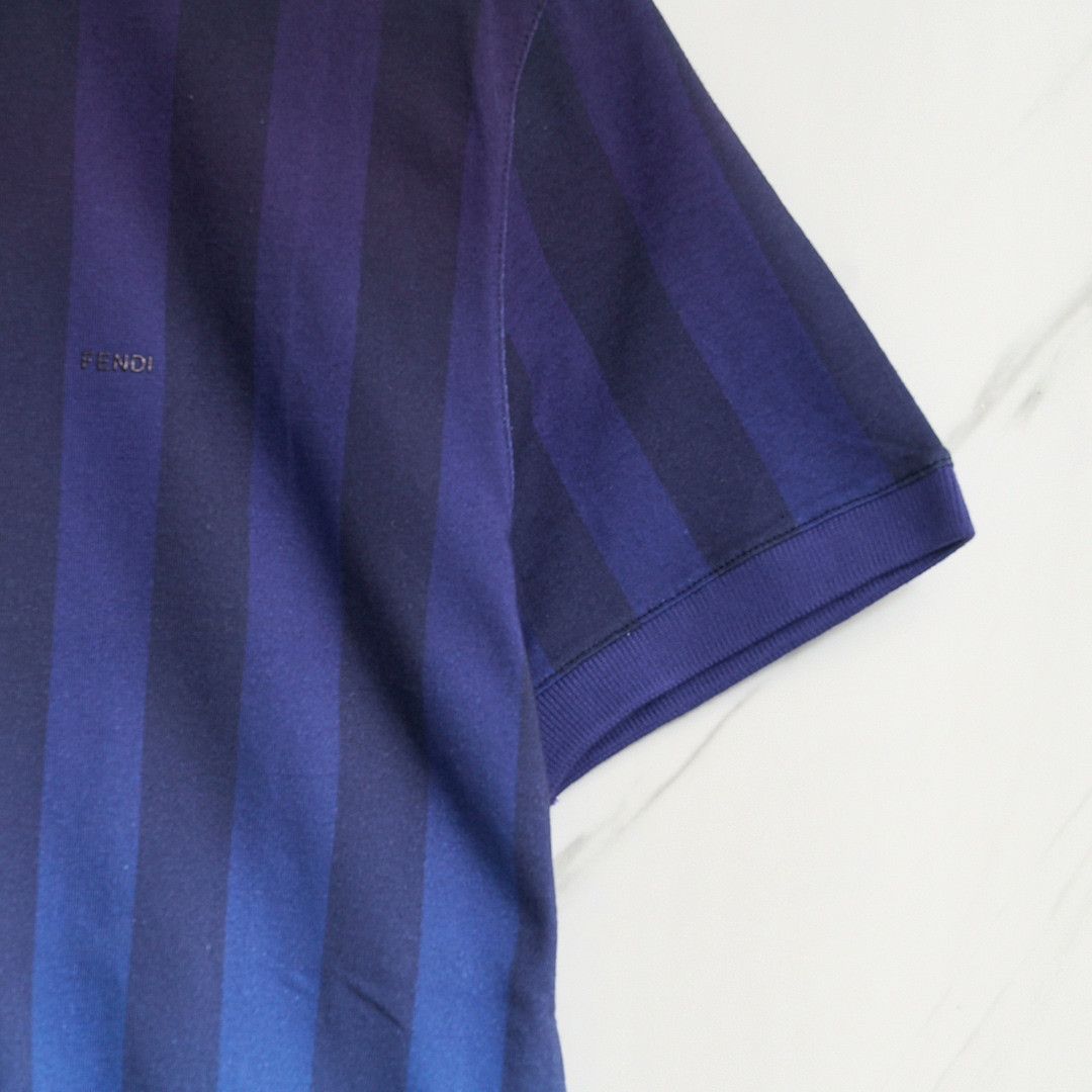 Fendi Fendi Men's Gradient Stripe Polo Size US M / EU 48-50 / 2 - 3 Thumbnail