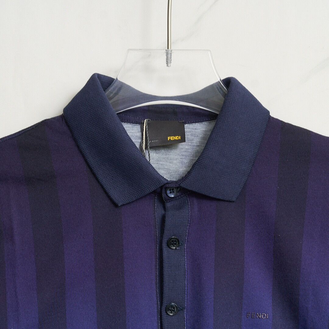 Fendi Fendi Men's Gradient Stripe Polo Size US M / EU 48-50 / 2 - 2 Thumbnail