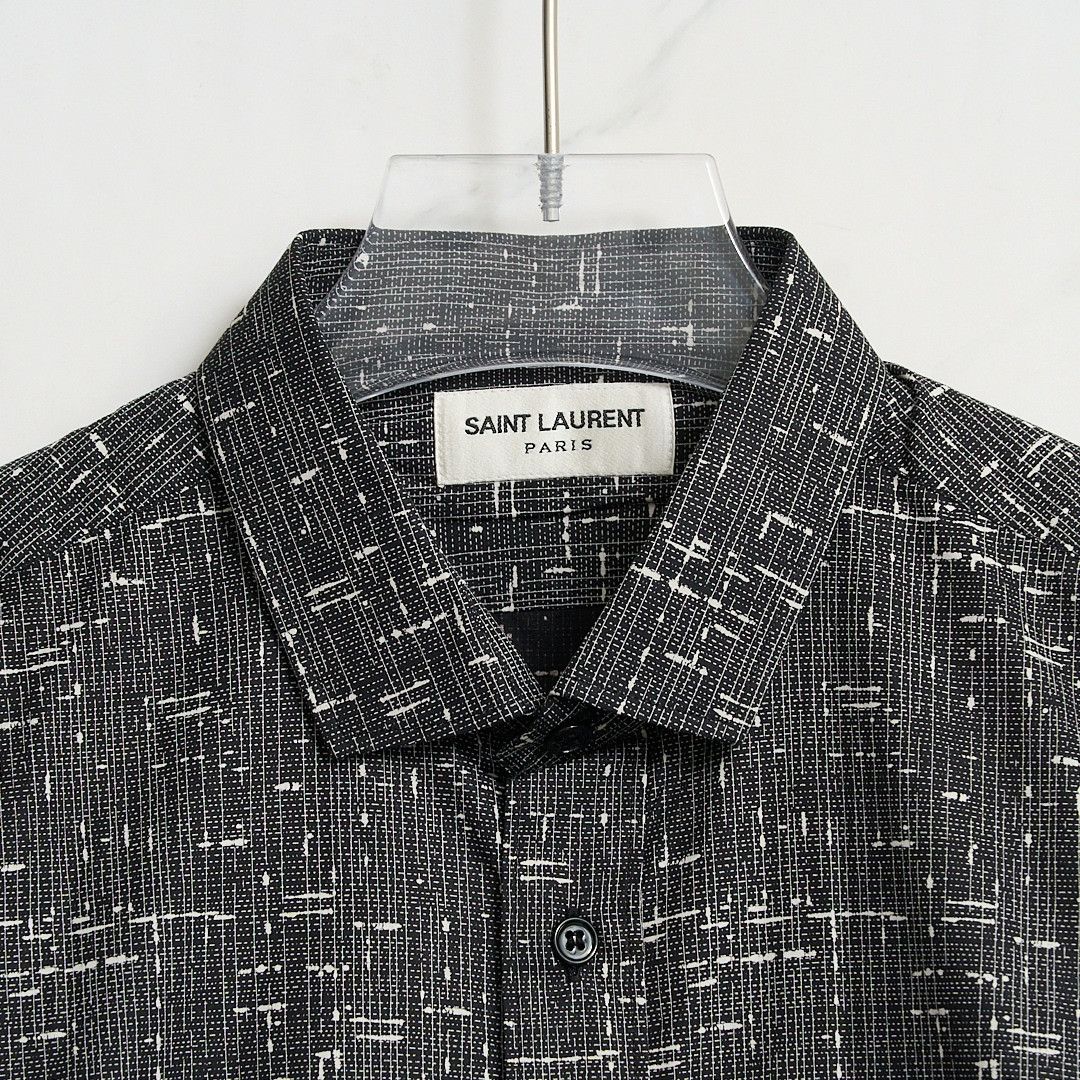 Saint Laurent Paris Saint Laurent Men's Contrast Stripe Shirt Size US XXS / EU 40 - 2 Thumbnail
