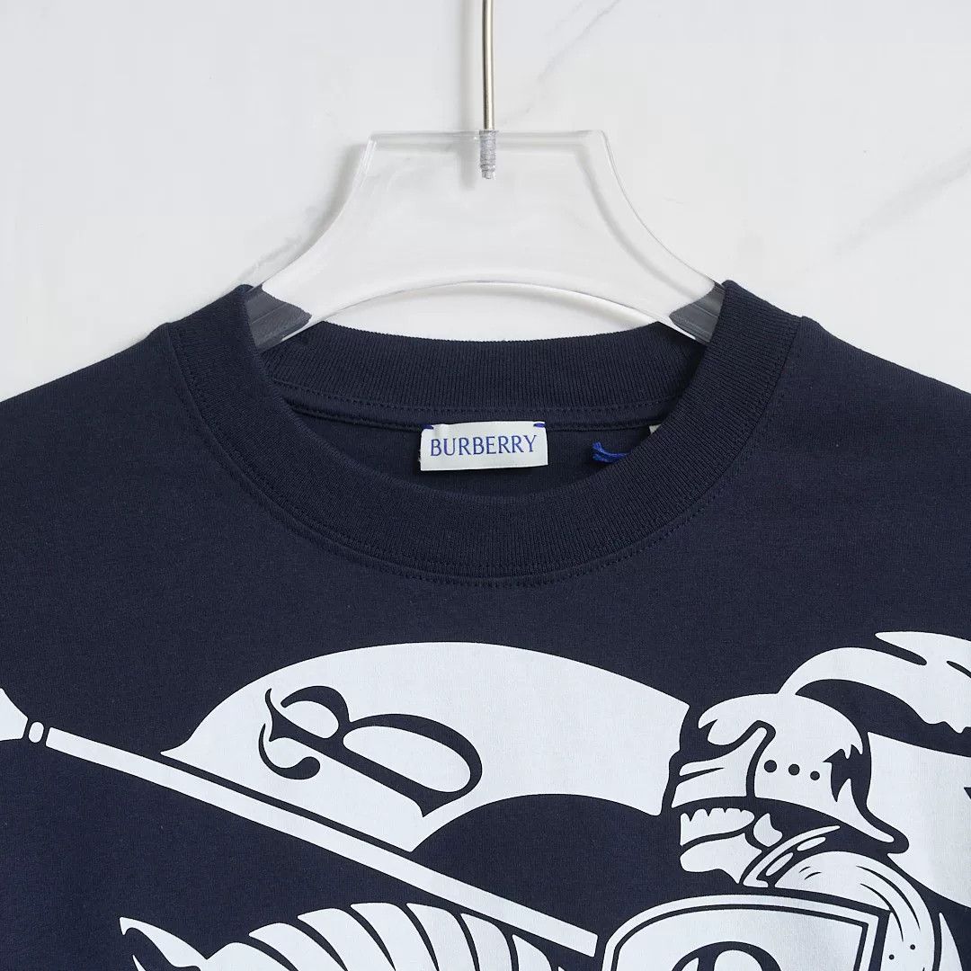 Burberry Burberry Men's Navy Pattern Print T-Shirt Size US M / EU 48-50 / 2 - 2 Thumbnail