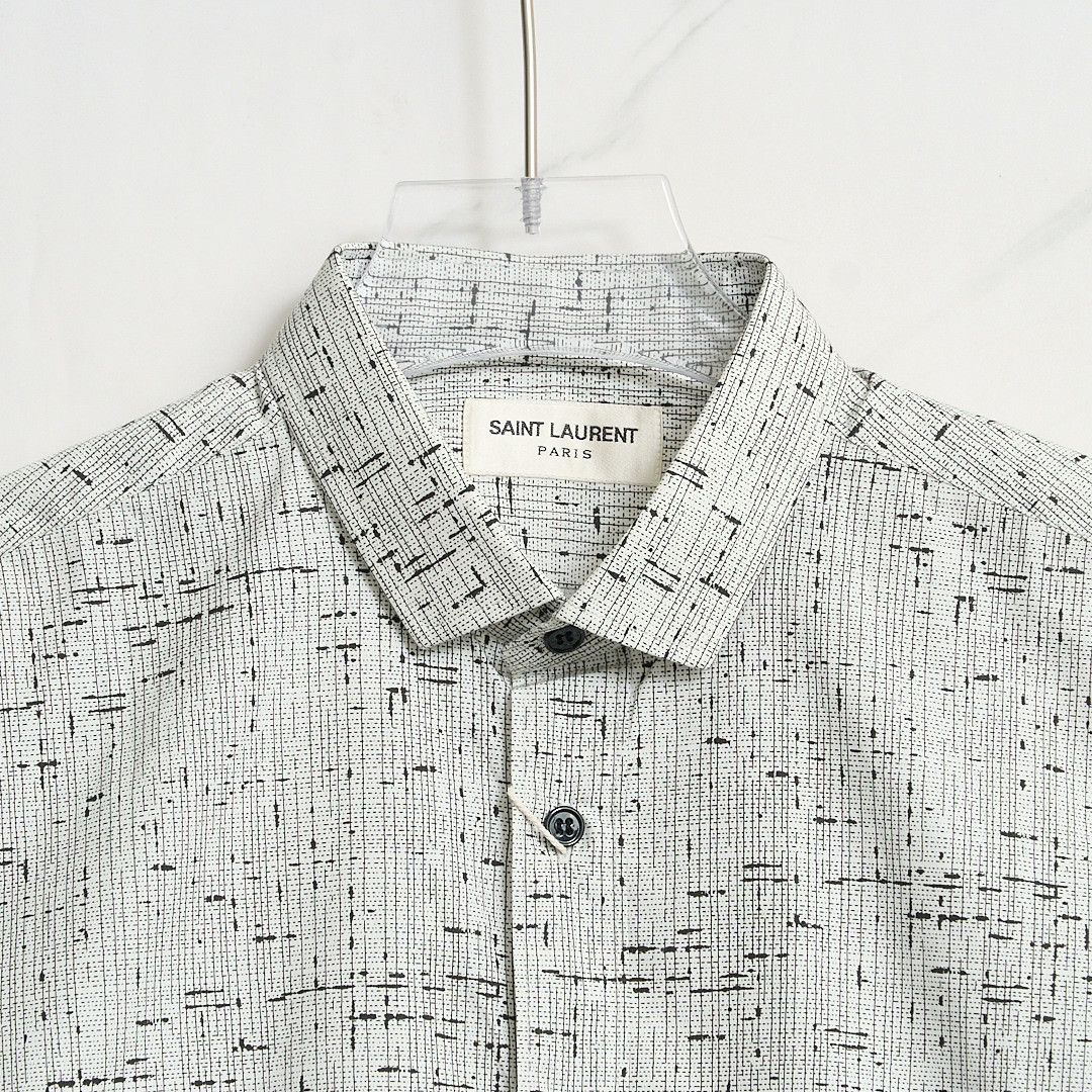 Saint Laurent Paris Saint Laurent Men's Line Cotton Shirt Size US XXS / EU 40 - 2 Thumbnail