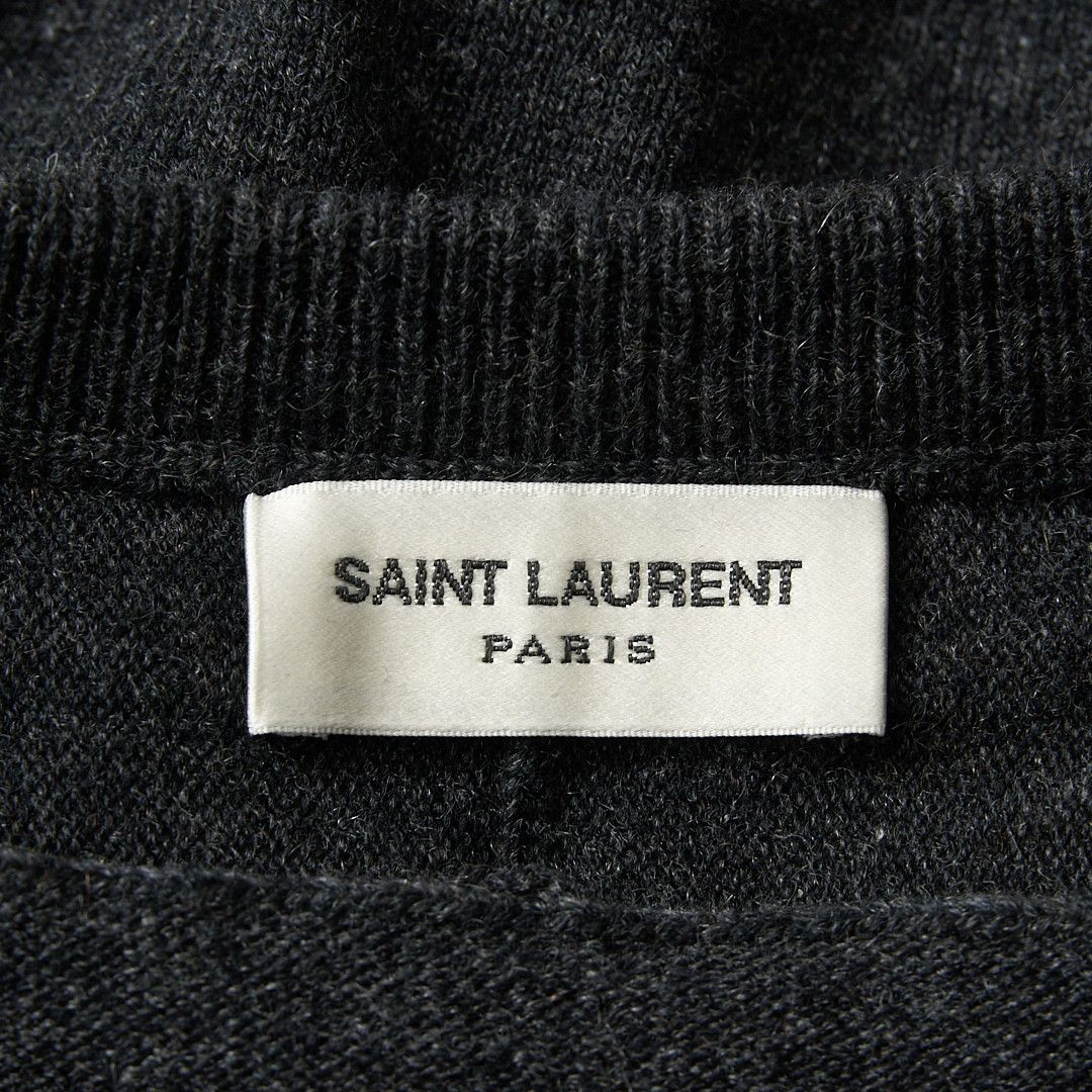 Saint Laurent Paris Saint Laurent Men's Dark Gray Cashmere Sweater Size US S / EU 44-46 / 1 - 6 Thumbnail