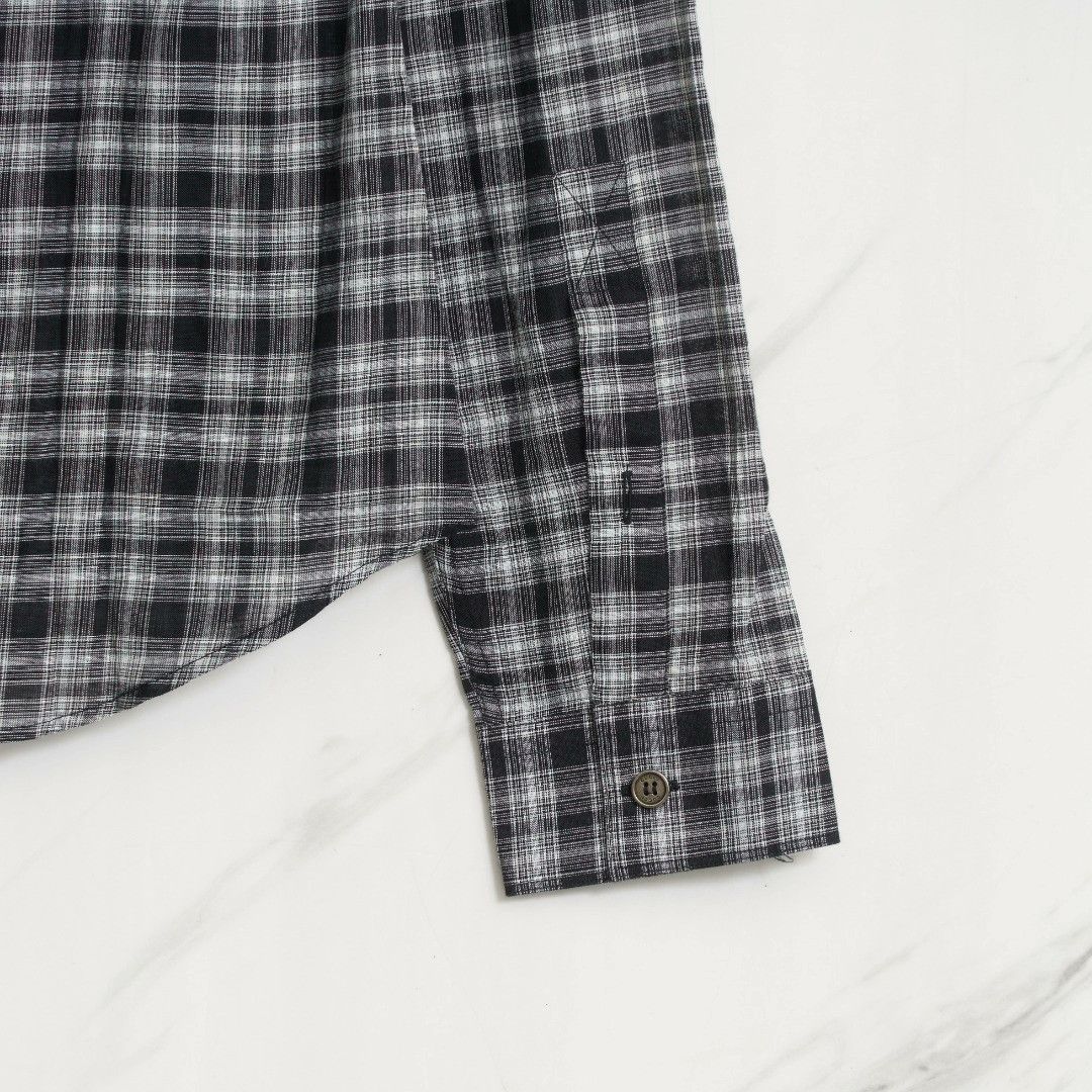 Gucci Gucci Men's Black White Check Shirt Size US XXS / EU 40 - 6 Thumbnail