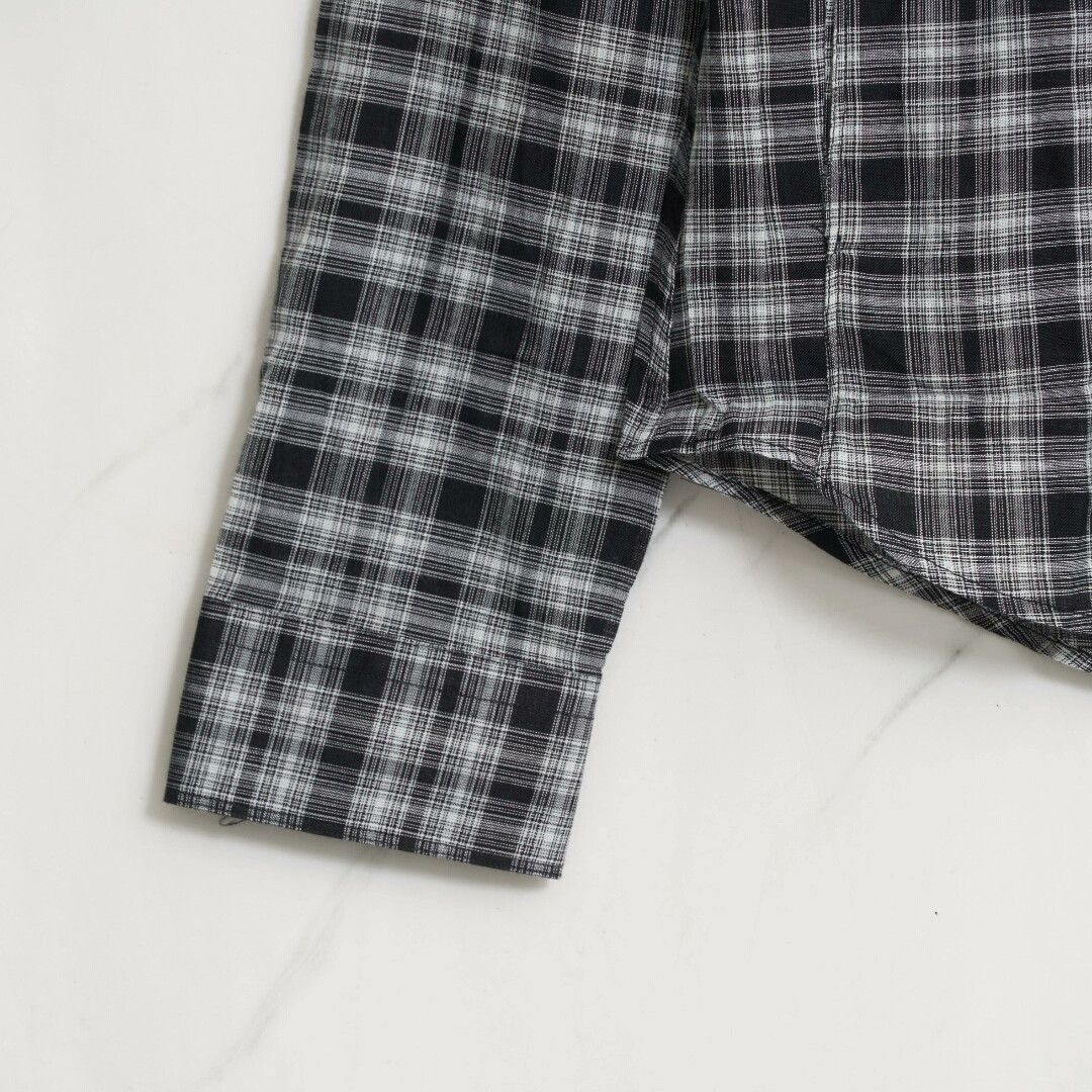 Gucci Gucci Men's Black White Check Shirt Size US XXS / EU 40 - 4 Thumbnail
