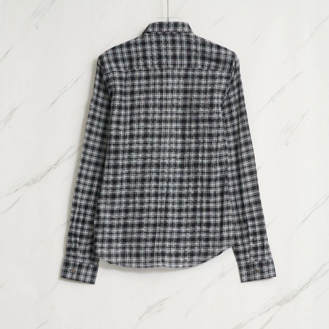 Gucci Gucci Men's Black White Check Shirt Size US XXS / EU 40 - 5 Thumbnail