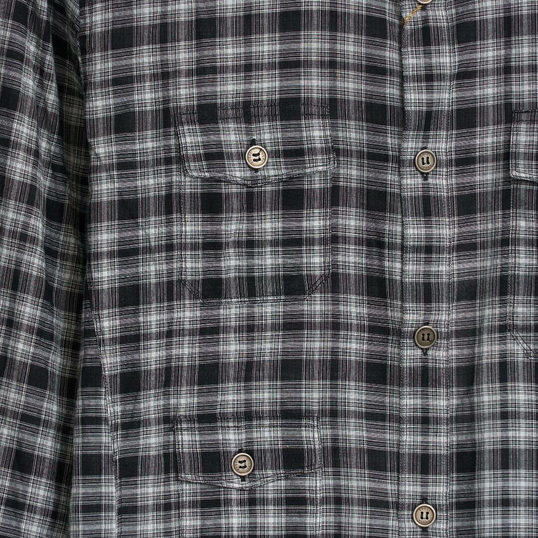 Gucci Gucci Men's Black White Check Shirt Size US XXS / EU 40 - 3 Thumbnail
