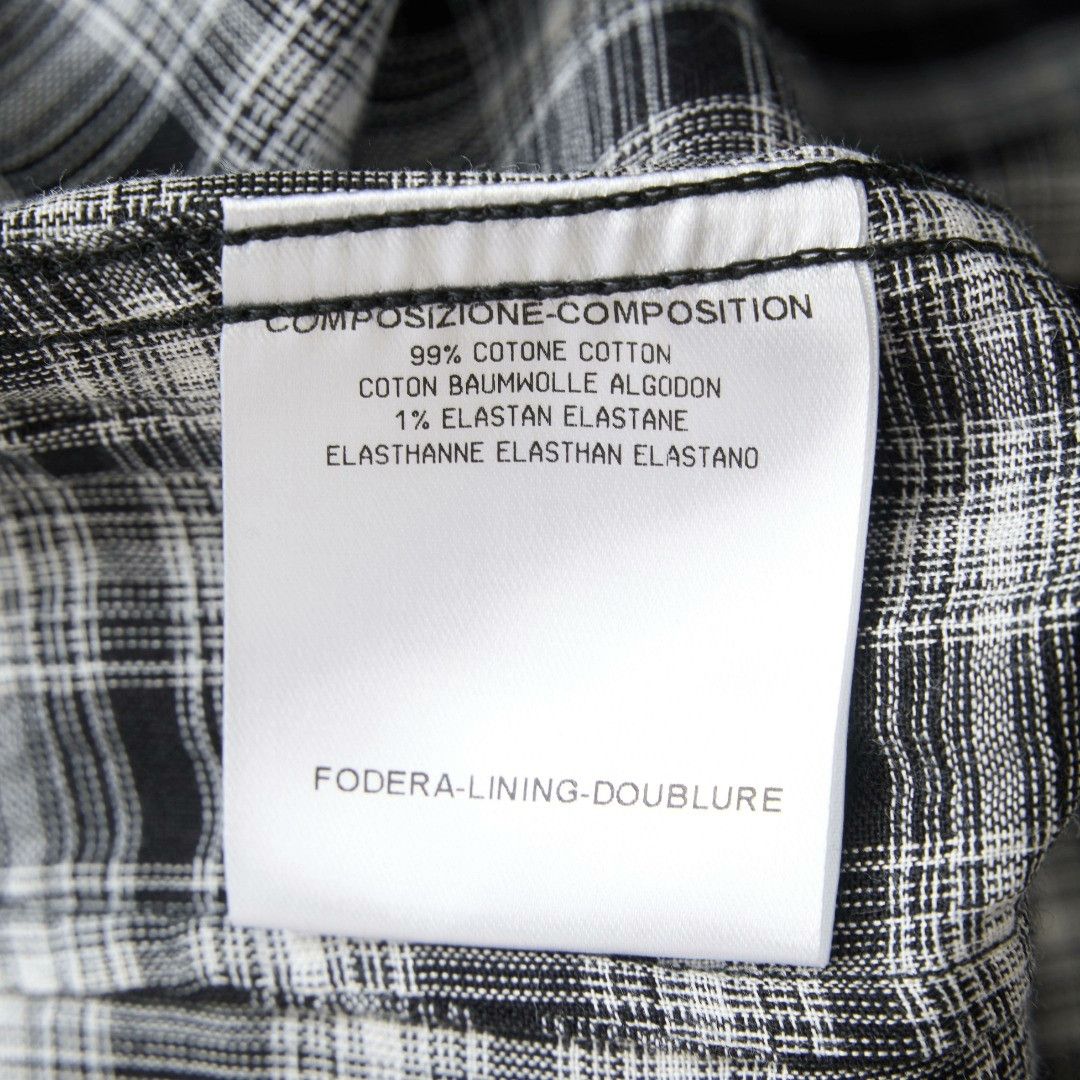 Gucci Gucci Men's Black White Check Shirt Size US XXS / EU 40 - 8 Thumbnail