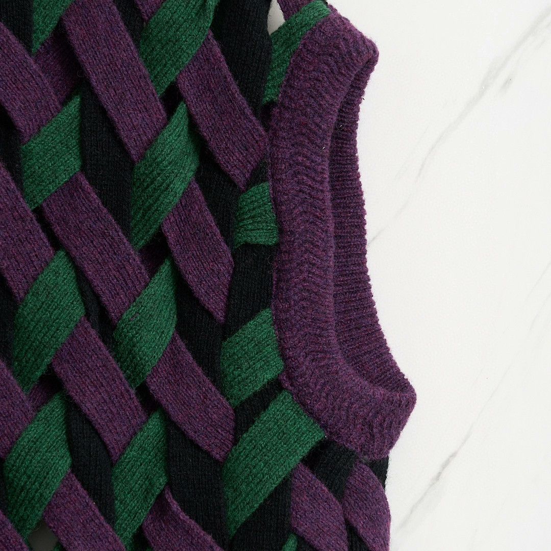 NAMESAKE Namesake Men's Color Block Woven Knit Vest Size US M / EU 48-50 / 2 - 5 Thumbnail