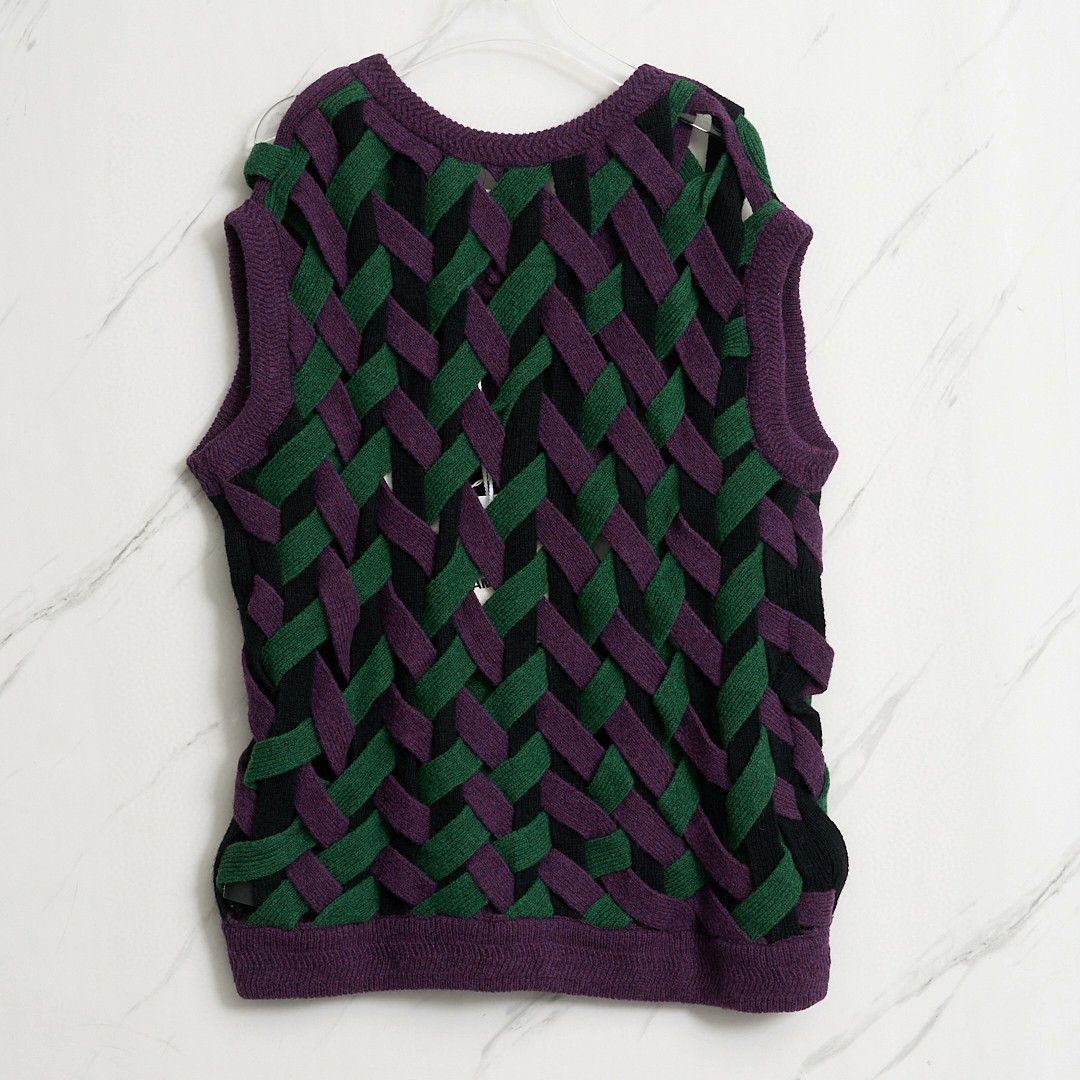 NAMESAKE Namesake Men's Color Block Woven Knit Vest Size US M / EU 48-50 / 2 - 4 Thumbnail