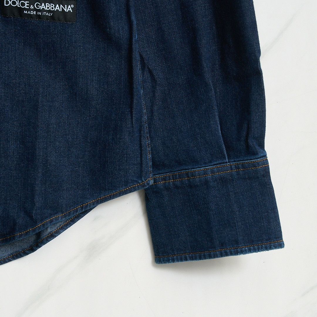 Dolce & Gabbana Dolce&Gabbana Men's Logo Denim Shirt Size US M / EU 48-50 / 2 - 4 Thumbnail