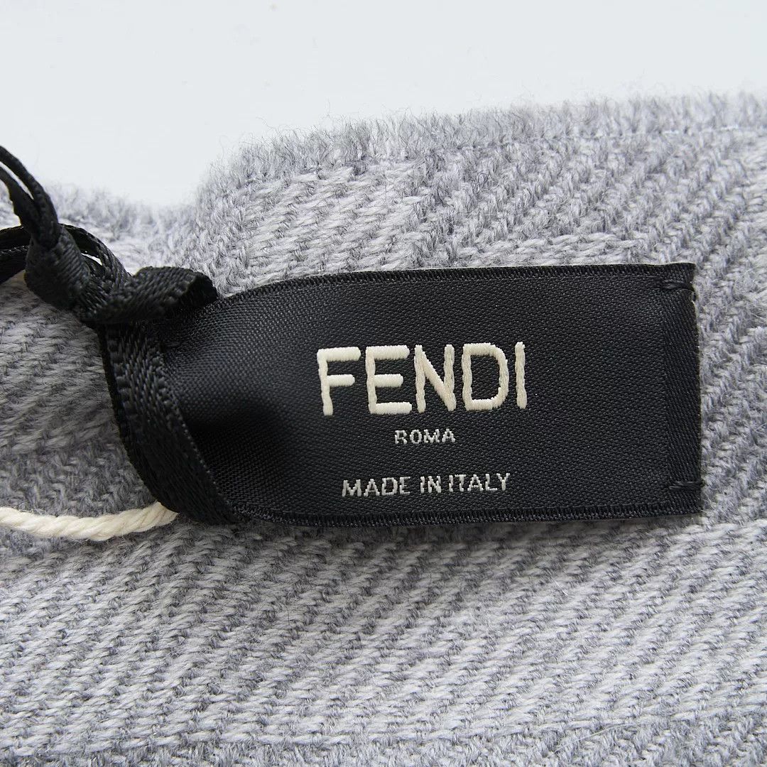 Fendi Fendi Men's FF Logo Wool Scarf Size ONE SIZE - 6 Thumbnail