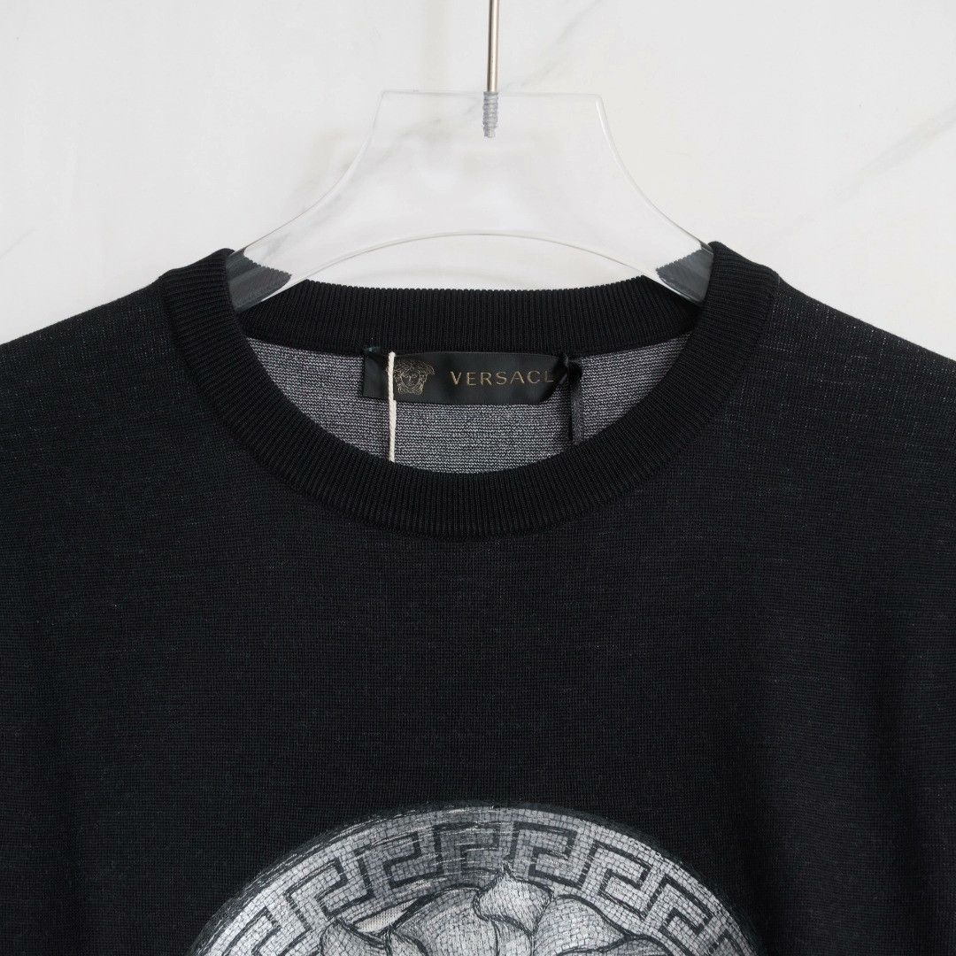 Versace Versace Men's Medusa Jacquard Knit Sweater Size US L / EU 52-54 / 3 - 2 Thumbnail