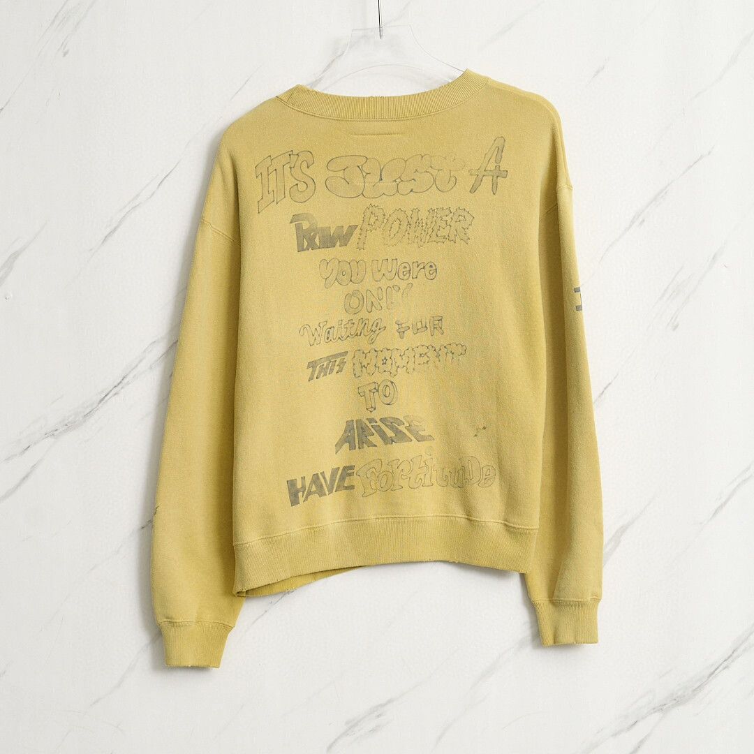 Maison MIHARA YASUHIRO Mihara Yasuhiro Women's Letter Distressed Crewneck Sweatshirt Size S / US 4 / IT 40 - 5 Thumbnail