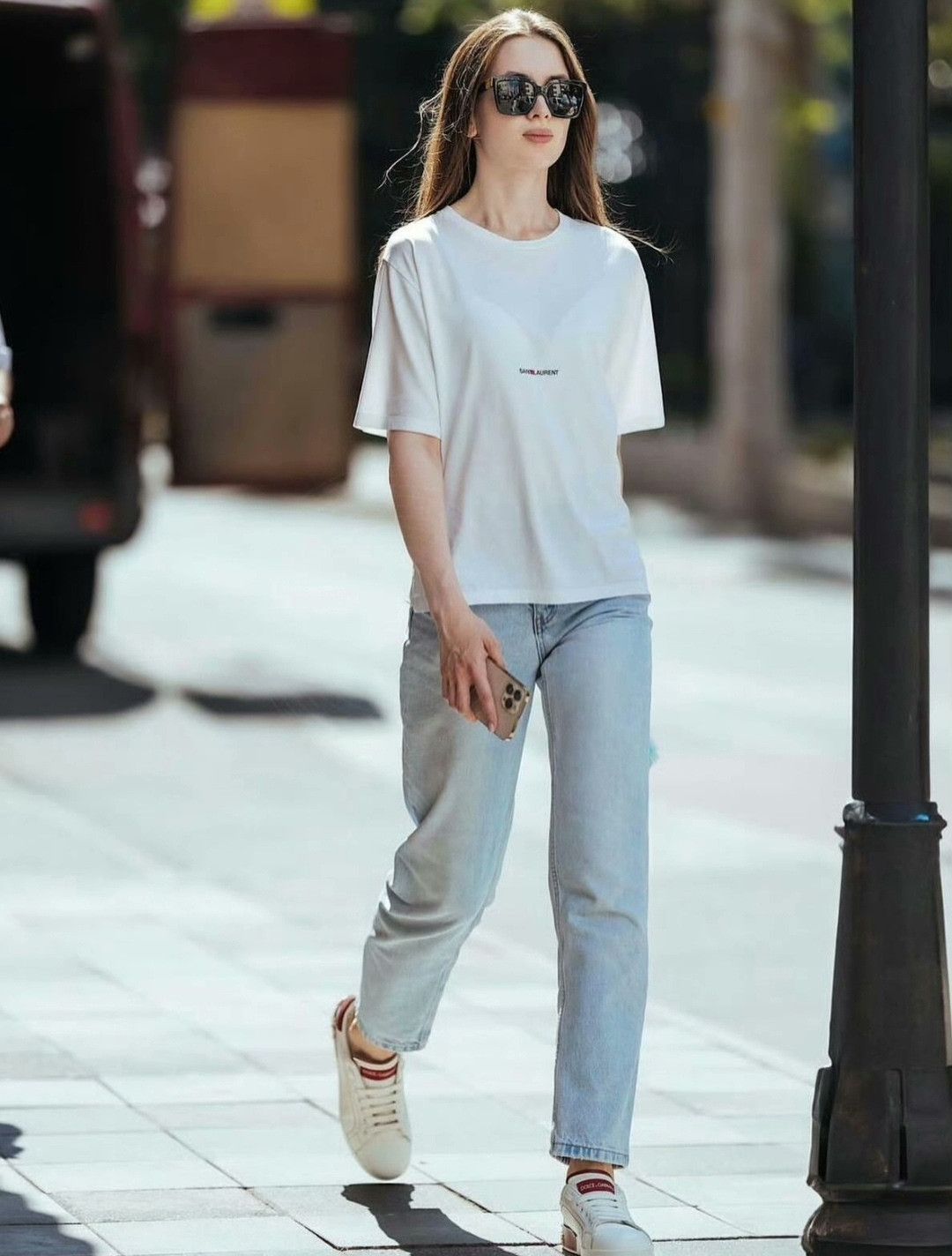 Saint Laurent Paris Saint Laurent Women's Minimal Logo T-Shirt Size S / US 4 / IT 40 - 8 Thumbnail