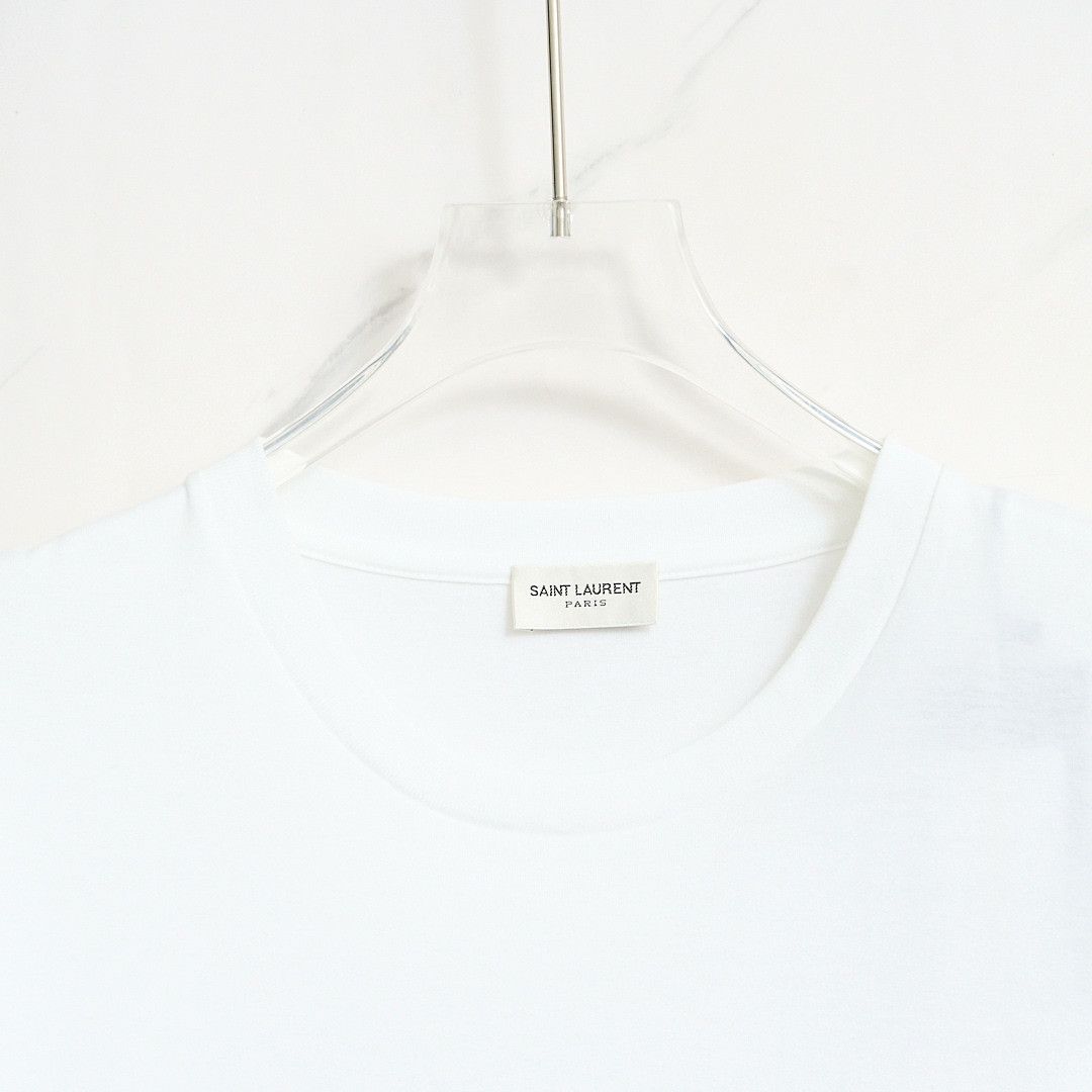 Saint Laurent Paris Saint Laurent Women's Minimal Logo T-Shirt Size S / US 4 / IT 40 - 2 Thumbnail