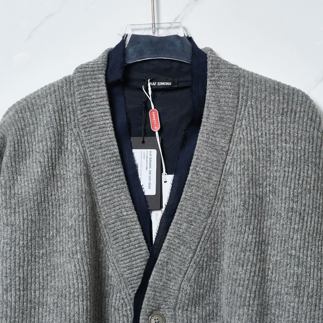 Raf Simons Raf Simons Unisex Fake Two-Piece Wool Cardigan Size US S / EU 44-46 / 1 - 2 Thumbnail