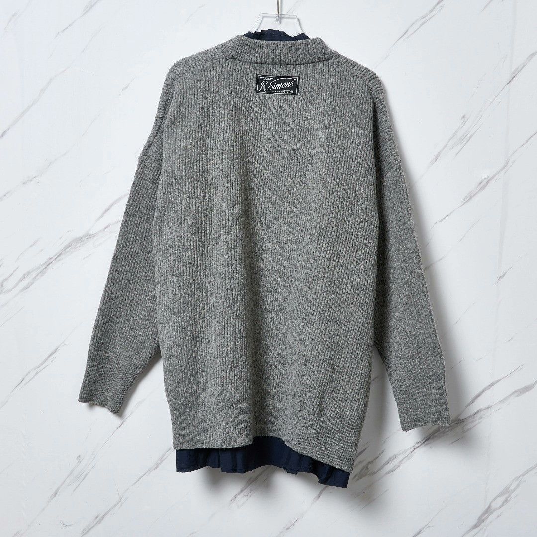 Raf Simons Raf Simons Unisex Fake Two-Piece Wool Cardigan Size US S / EU 44-46 / 1 - 5 Thumbnail