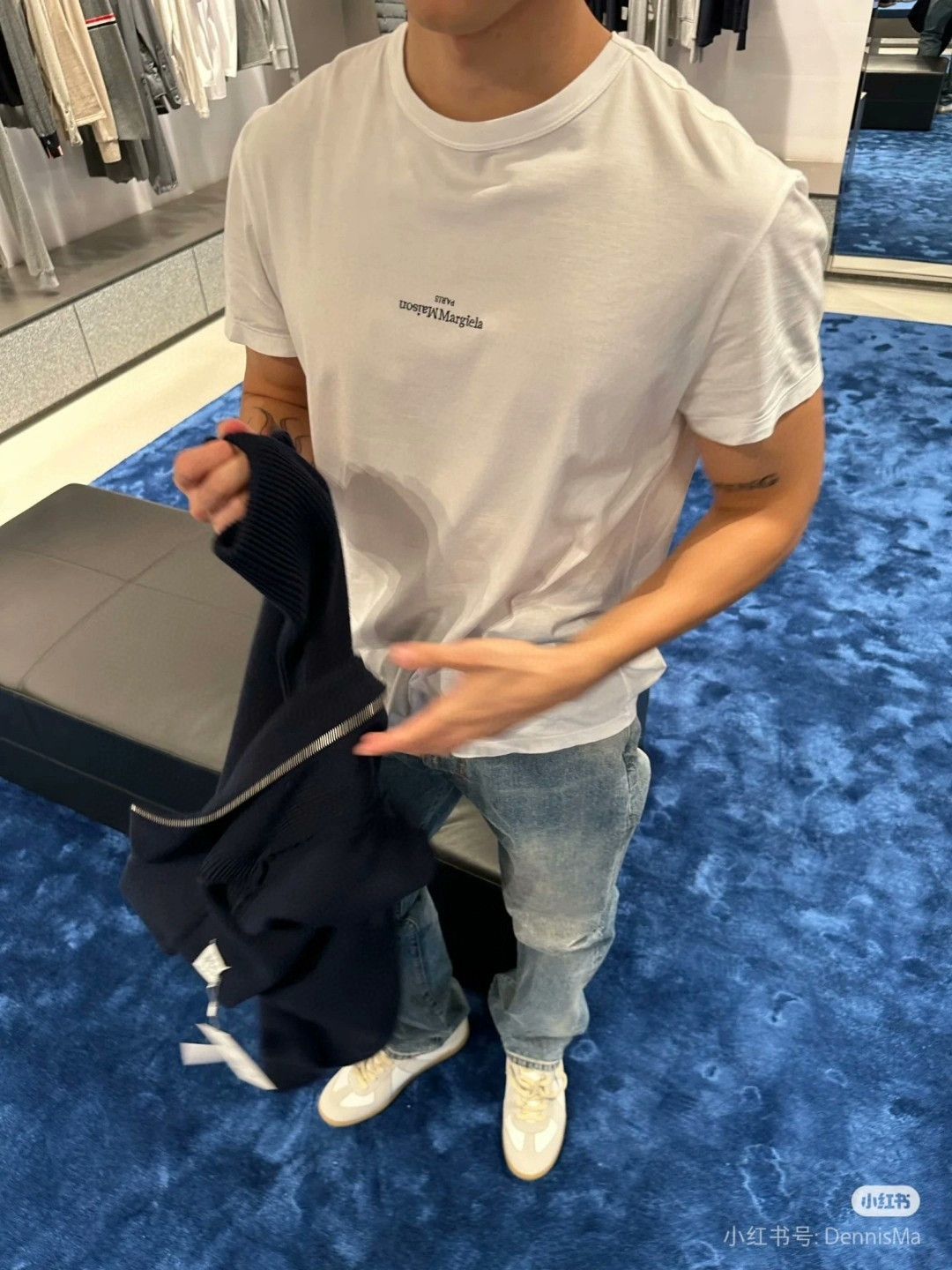 Maison Margiela Maison Margiela Men's Letter Embroidered T-shirt Size US M / EU 48-50 / 2 - 9 Thumbnail