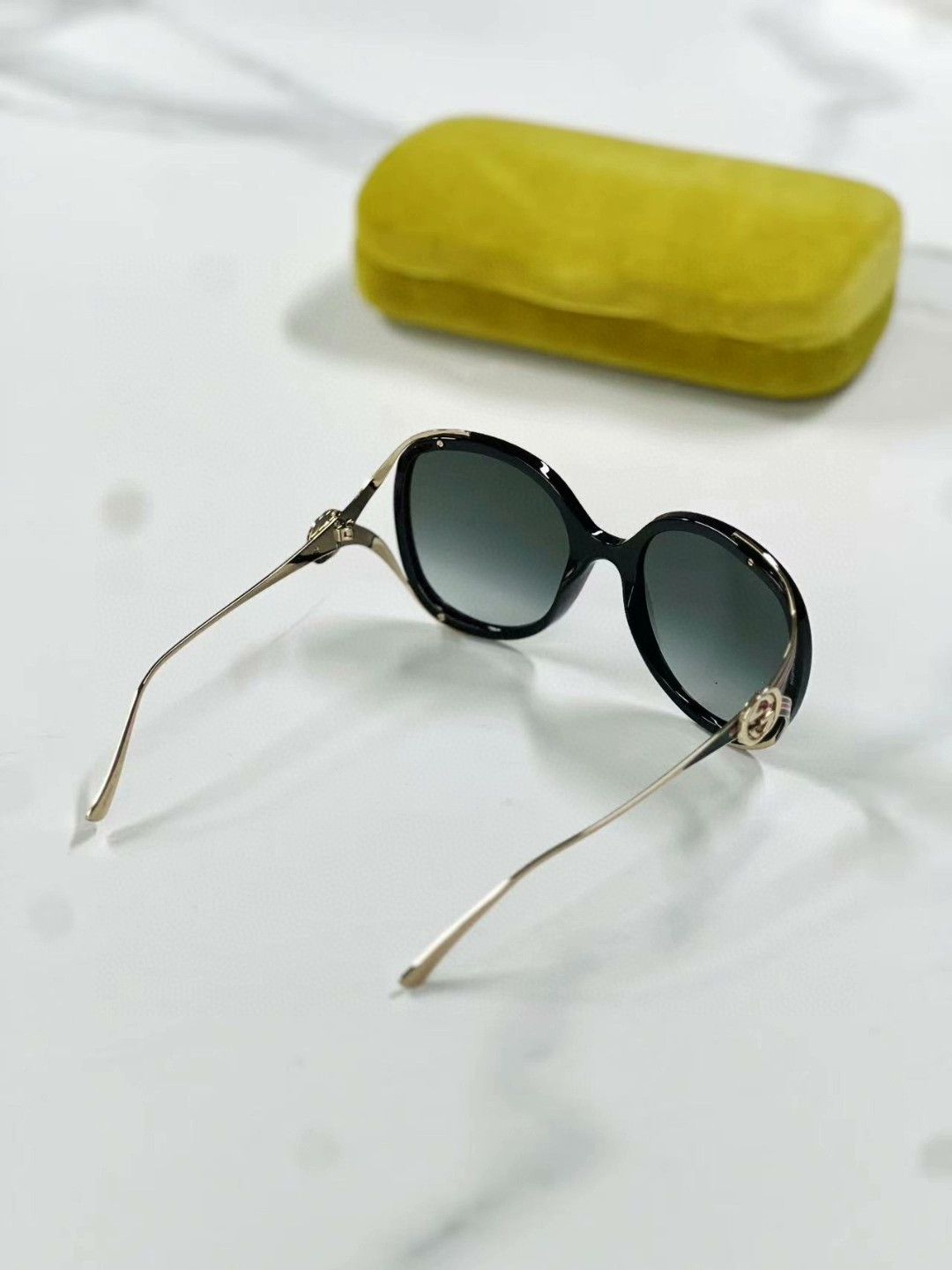 Gucci Gucci Classic Double G Metal Enamel Women's Sunglasses Size ONE SIZE - 3 Thumbnail
