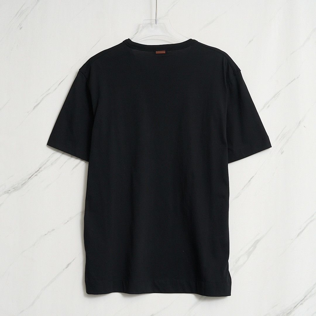 Ermenegildo Zegna ZEGNA Men's Logo Embroidered Crewneck T-shirt Size US L / EU 52-54 / 3 - 5 Thumbnail
