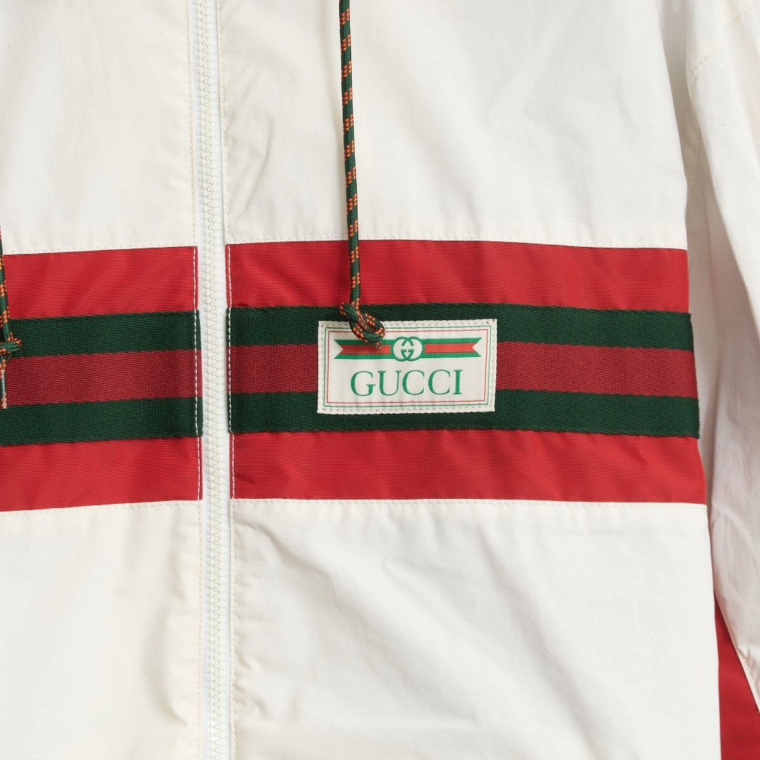 Gucci Gucci Men's Striped Colorblock Hooded Jacket Size US S / EU 44-46 / 1 - 3 Thumbnail