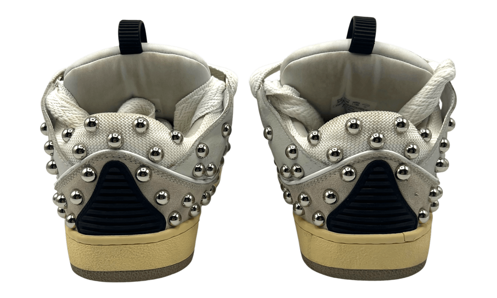 Lanvin Studded Leather Curb Sneaker White (PreOwned) Size US 6 / EU 39 - 5 Thumbnail