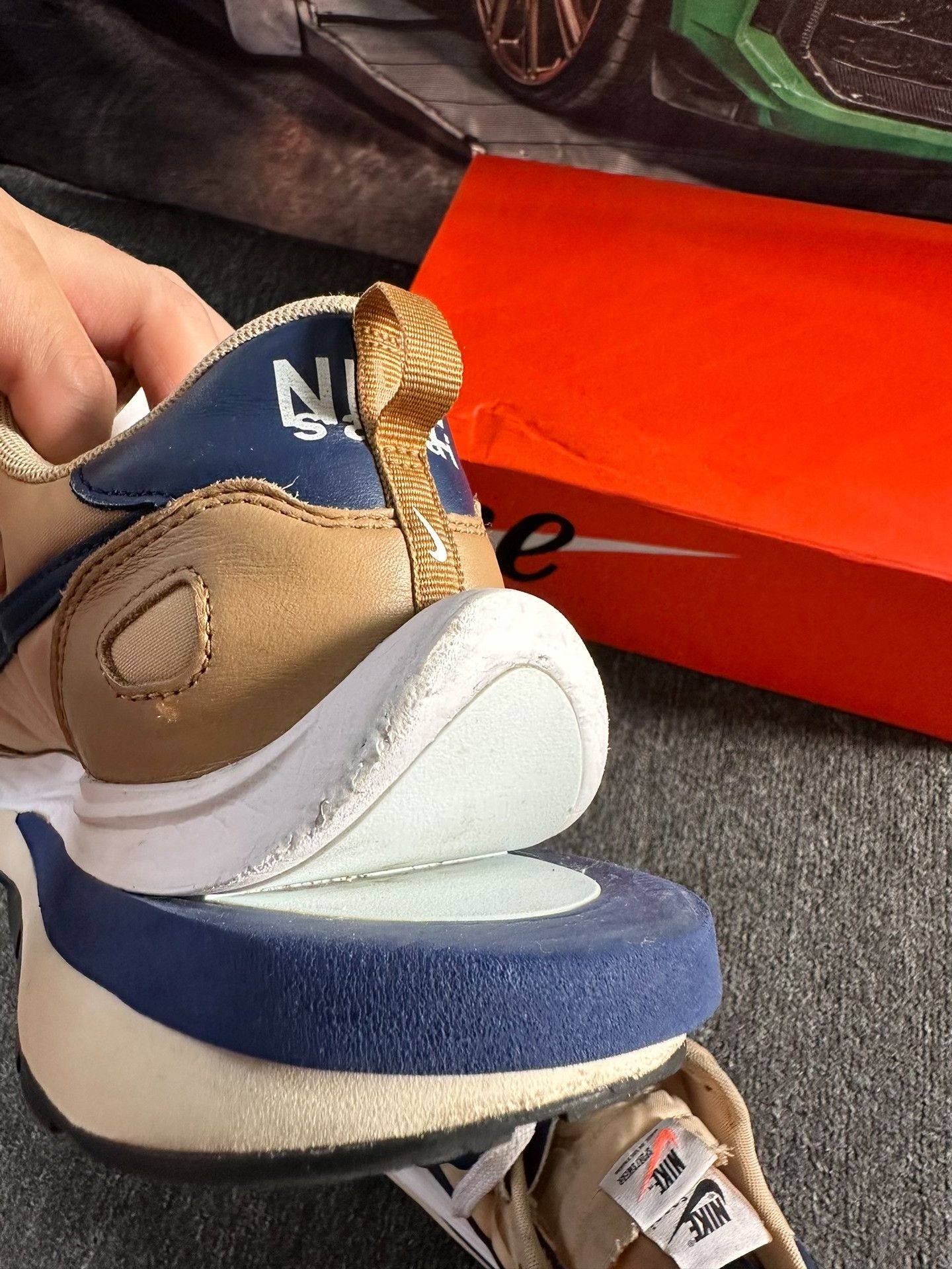 Sacai Sacai Orange Lowtop Sneakers 11 Men Size US 11 / EU 44 - 7 Thumbnail